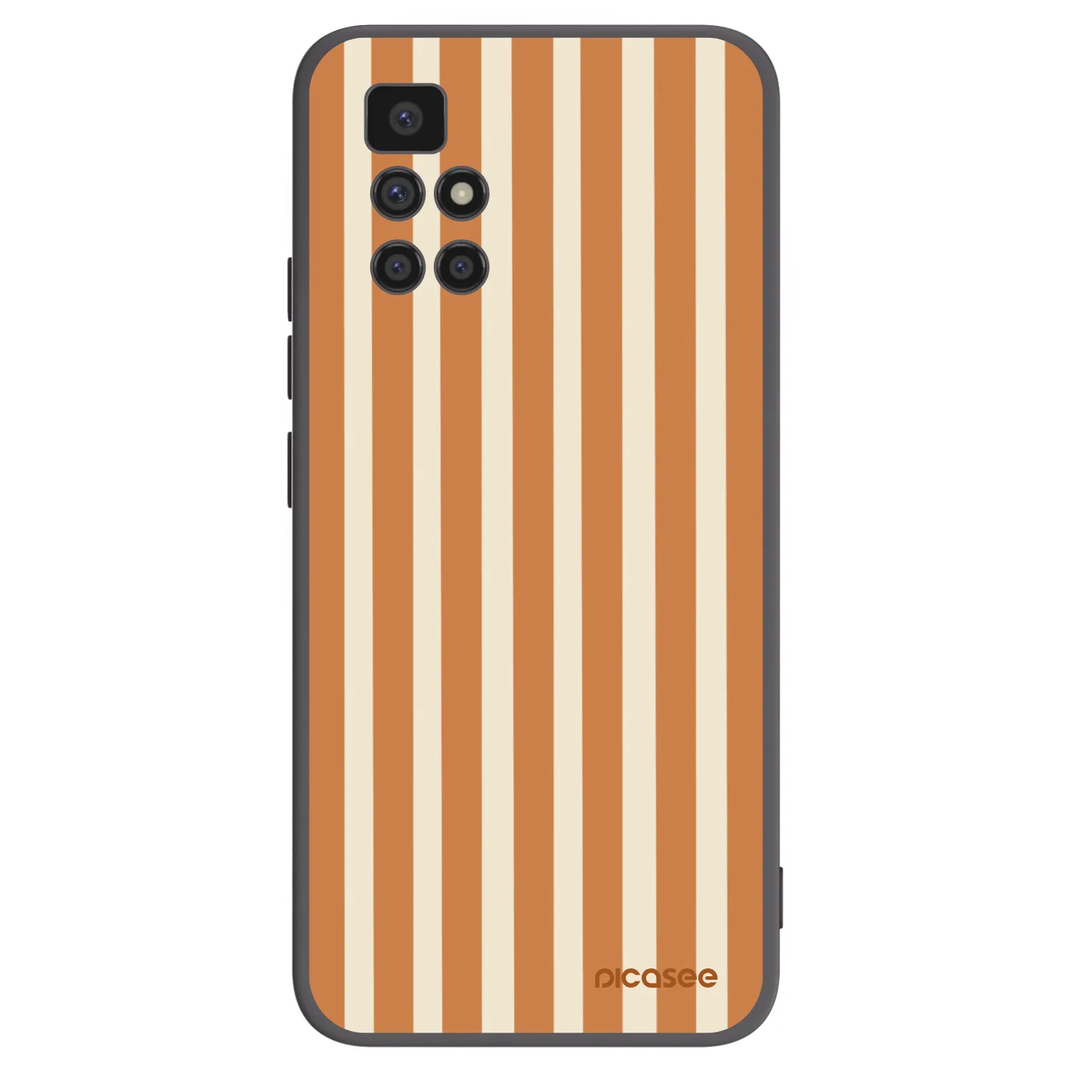Picasee silikonski črni ovitek za Xiaomi Redmi 10 - Orange lines