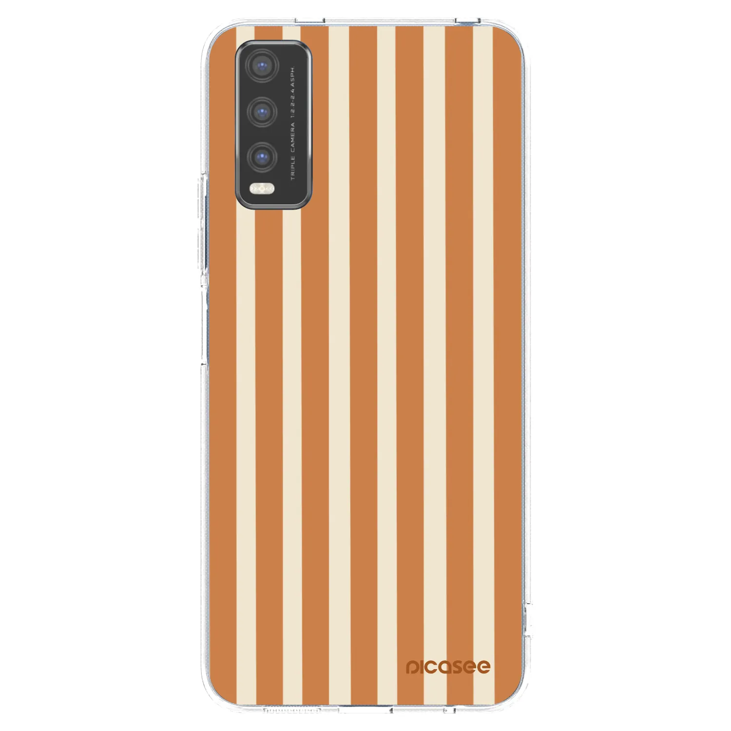 Picasee silikonski prozorni ovitek za Vivo Y20s - Orange lines