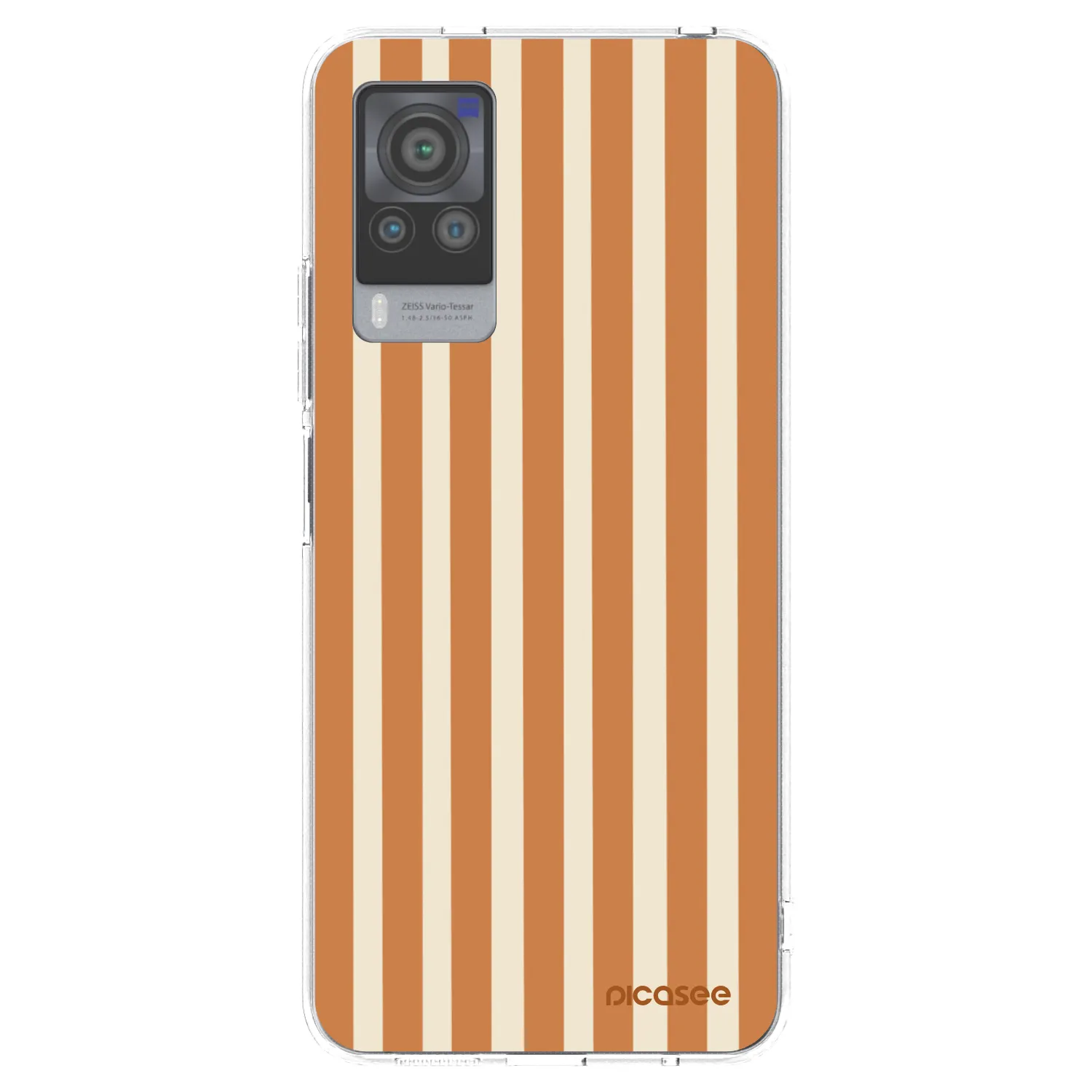 Picasee silikonski prozorni ovitek za Vivo X60 Pro 5G - Orange lines
