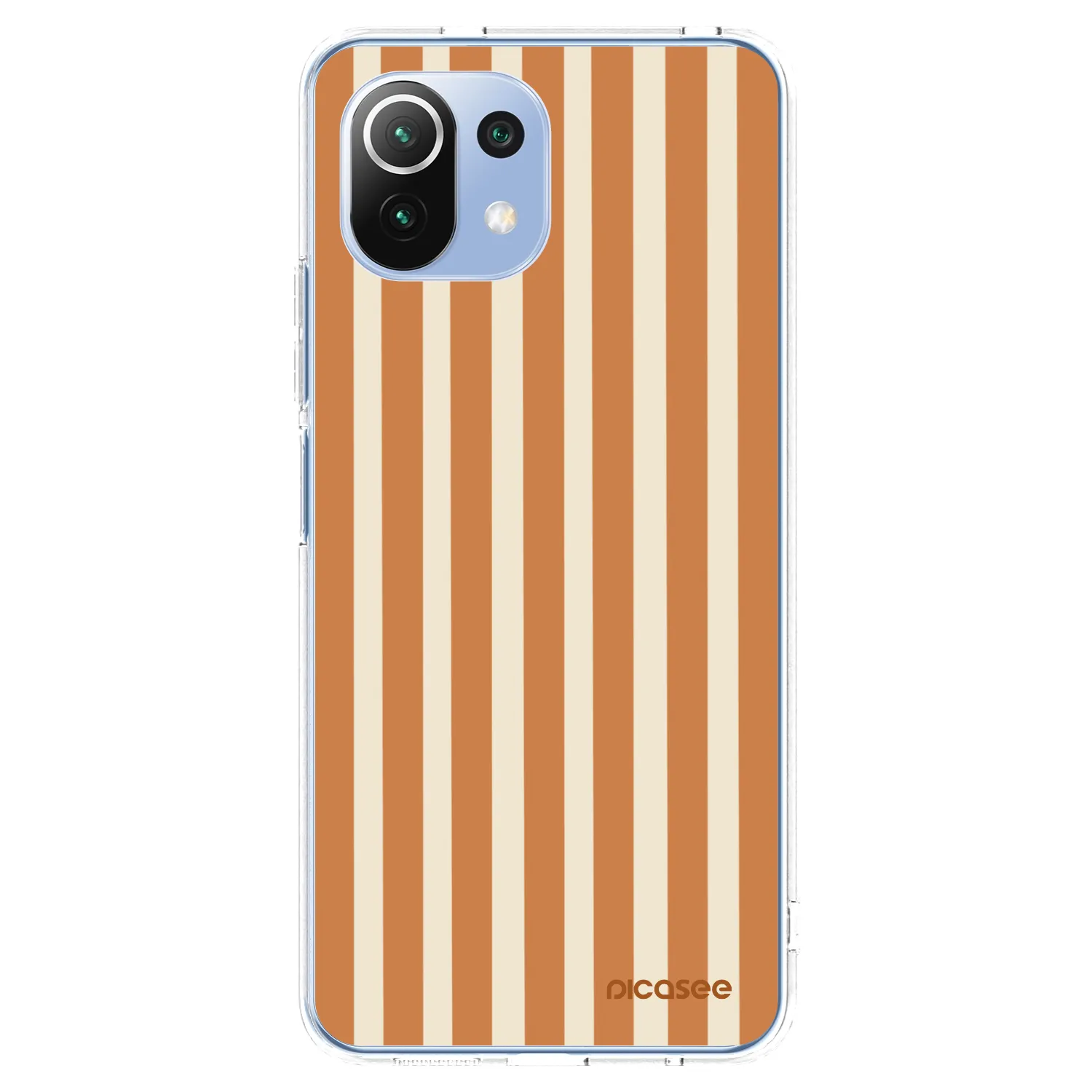 Picasee silikonski prozorni ovitek za Xiaomi 11 Lite 5G NE - Orange lines
