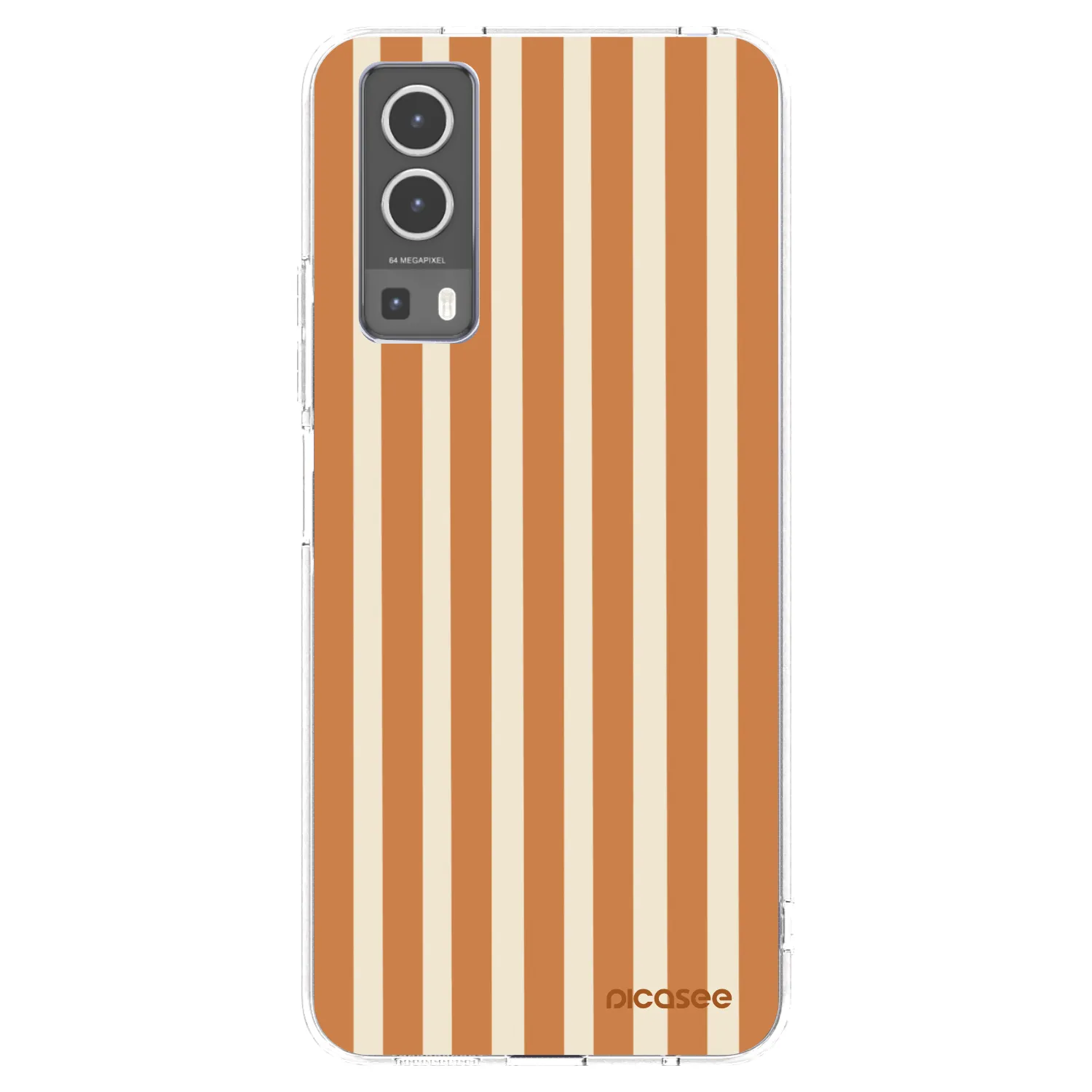 Picasee silikonski prozorni ovitek za Vivo Y72 5G - Orange lines