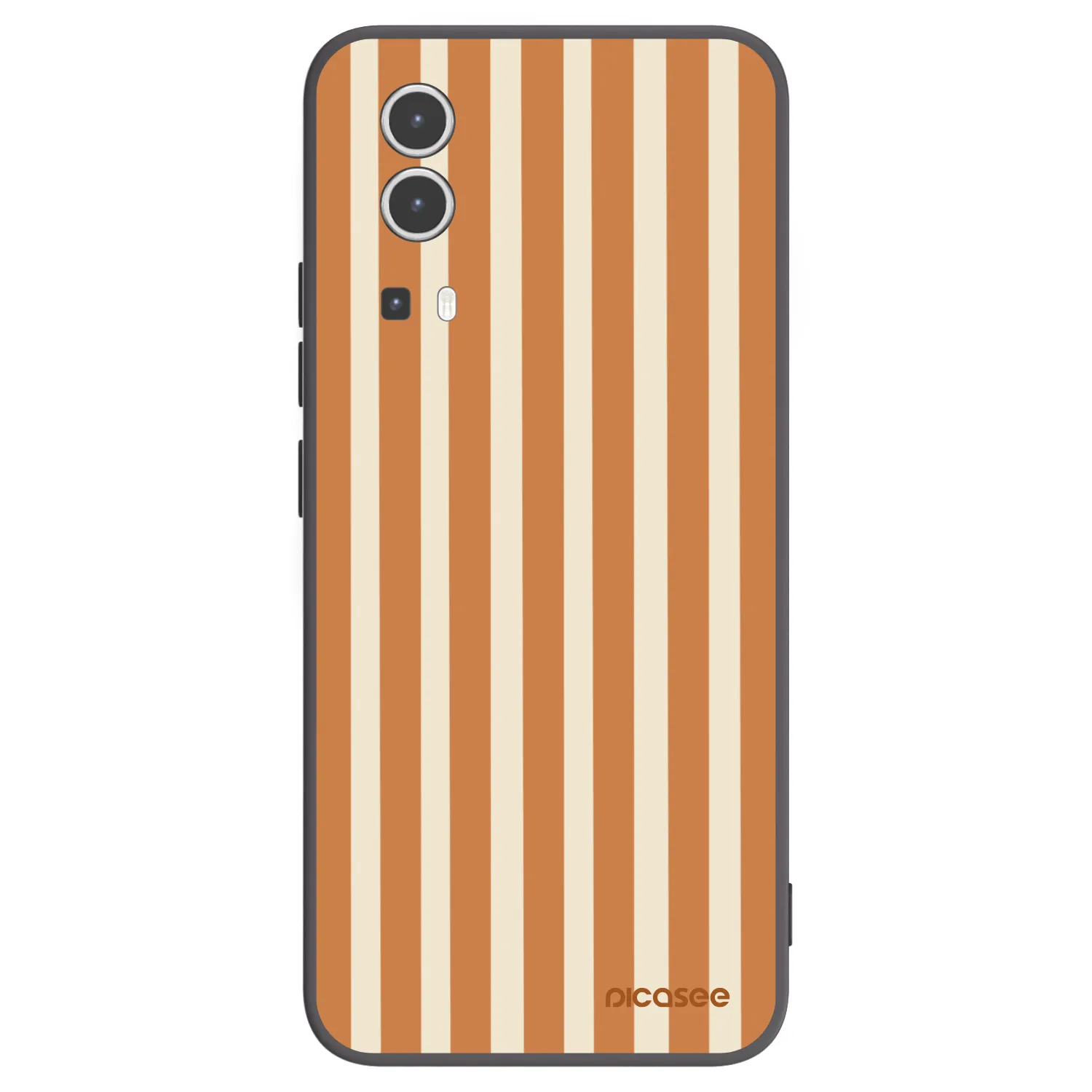 Picasee silikonski črni ovitek za Vivo Y72 5G - Orange lines
