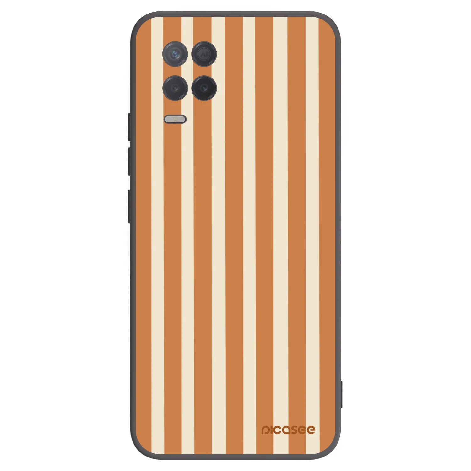 Picasee silikonski črni ovitek za Realme 8 5G - Orange lines