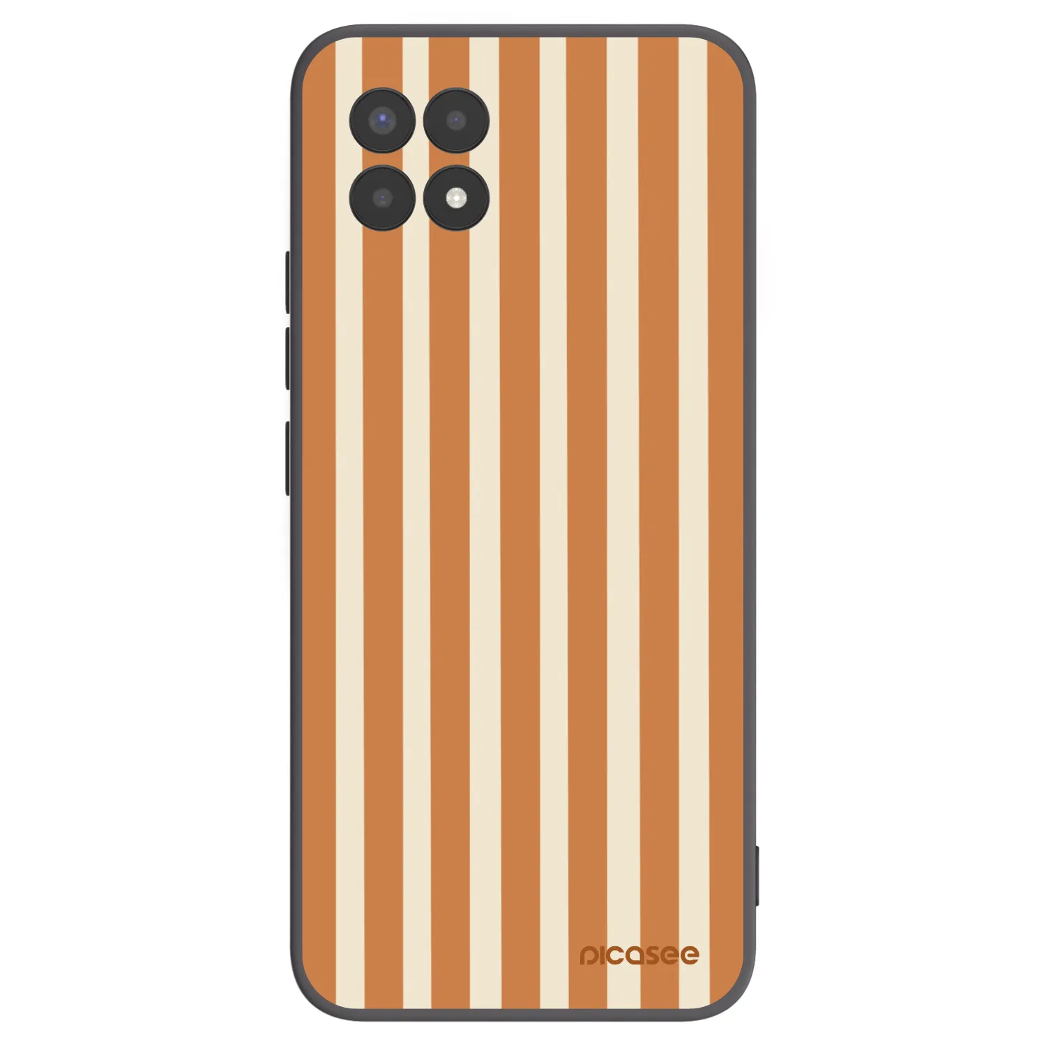 Picasee silikonski črni ovitek za Realme 8i - Orange lines
