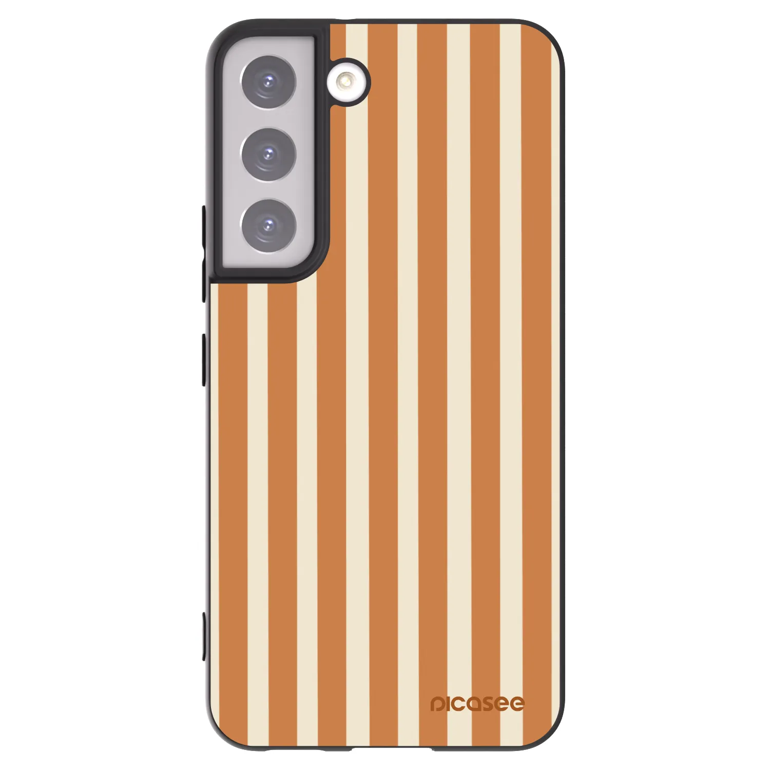 Picasee silikonski črni ovitek za Samsung Galaxy S22 5G - Orange lines