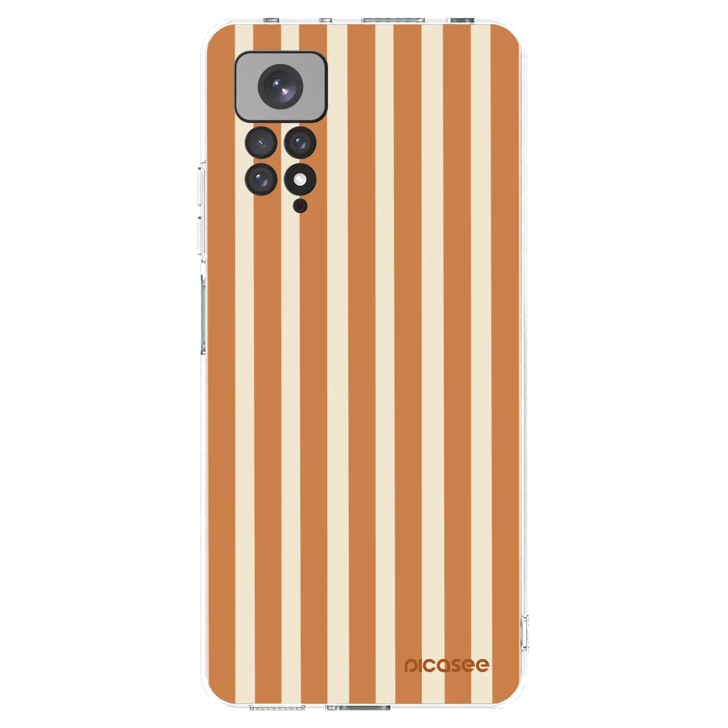 Picasee silikonski prozorni ovitek za Xiaomi Redmi Note 11S 4G - Orange lines