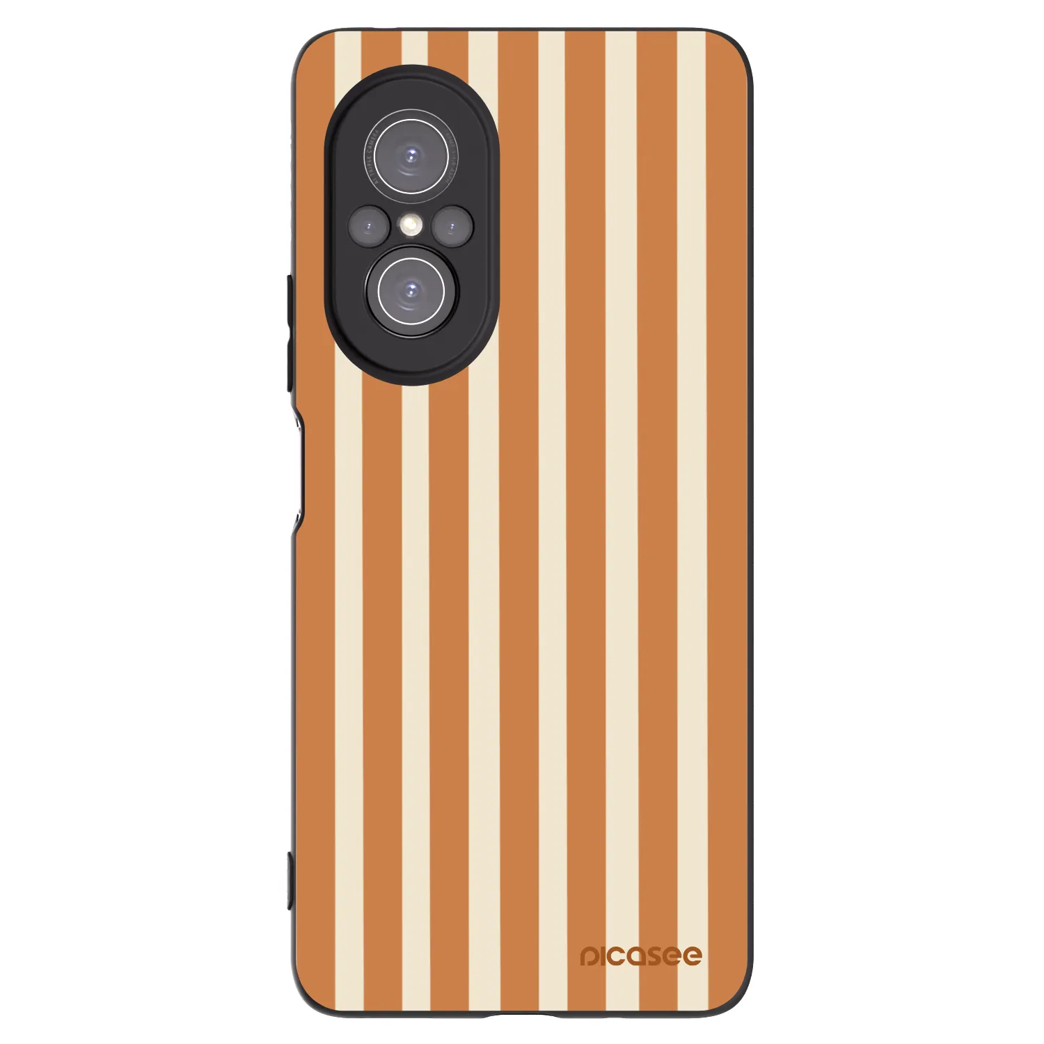 Picasee silikonski črni ovitek za Huawei Nova 9 SE - Orange lines