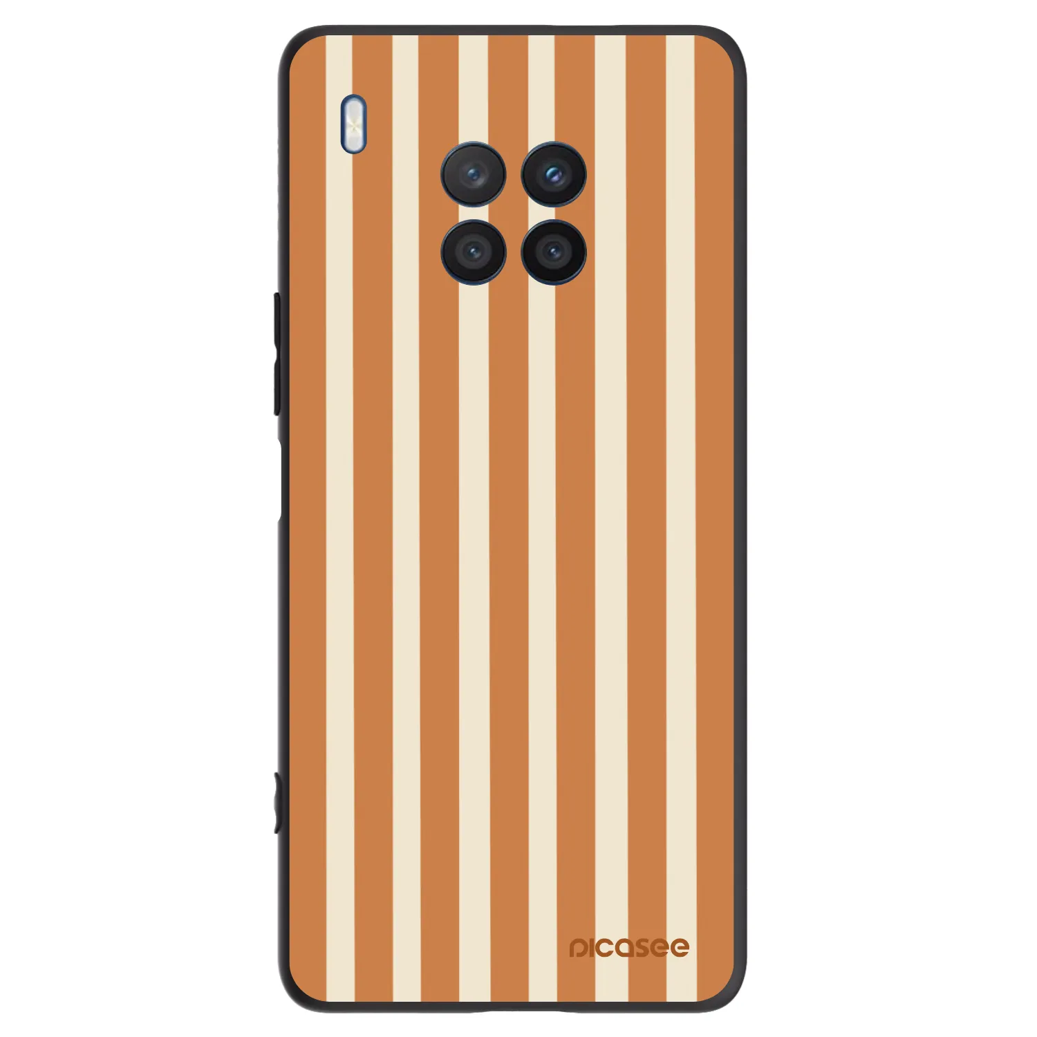 Picasee silikonski črni ovitek za Honor 50 Lite - Orange lines