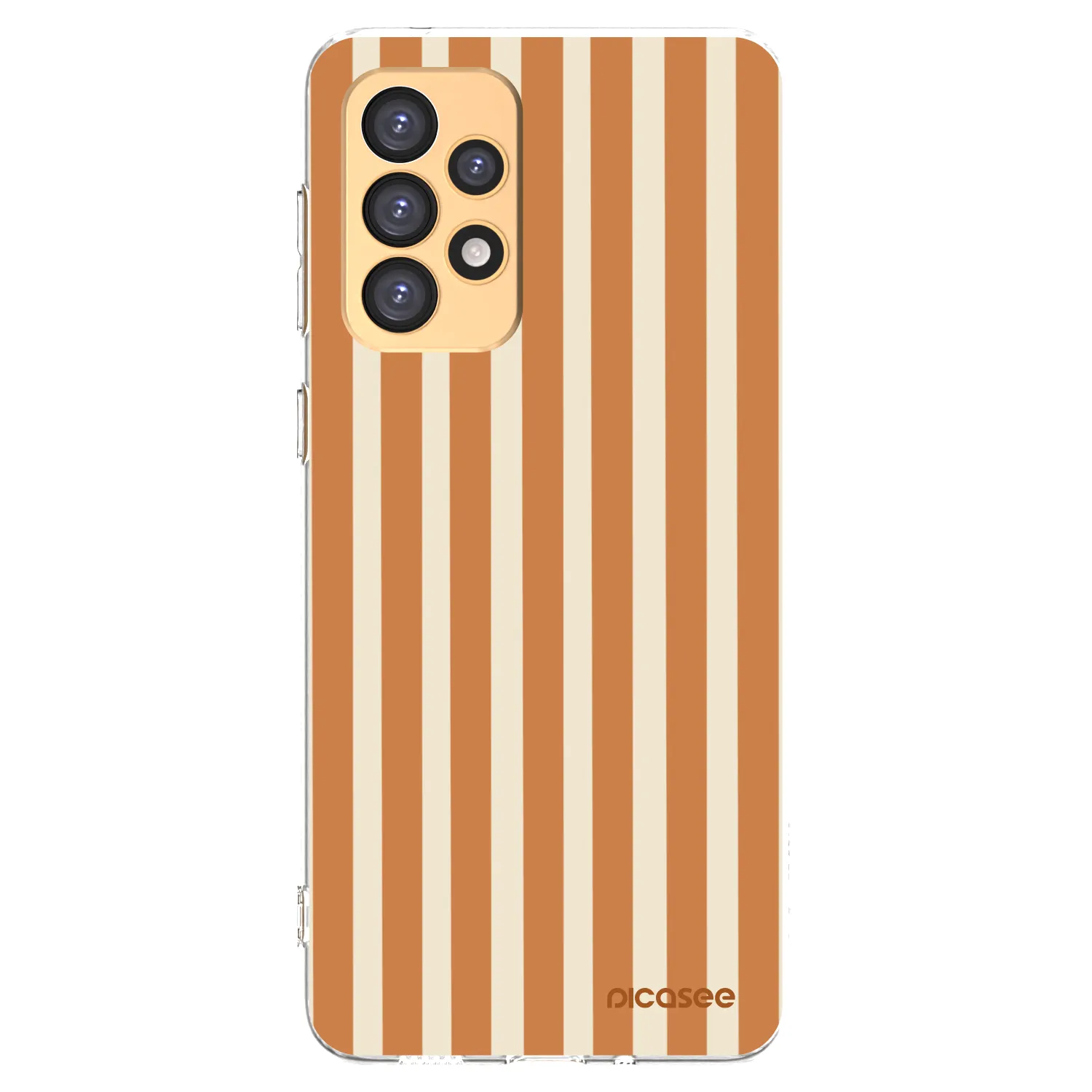 Picasee silikonski prozorni ovitek za Samsung Galaxy A33 5G A336 - Orange lines