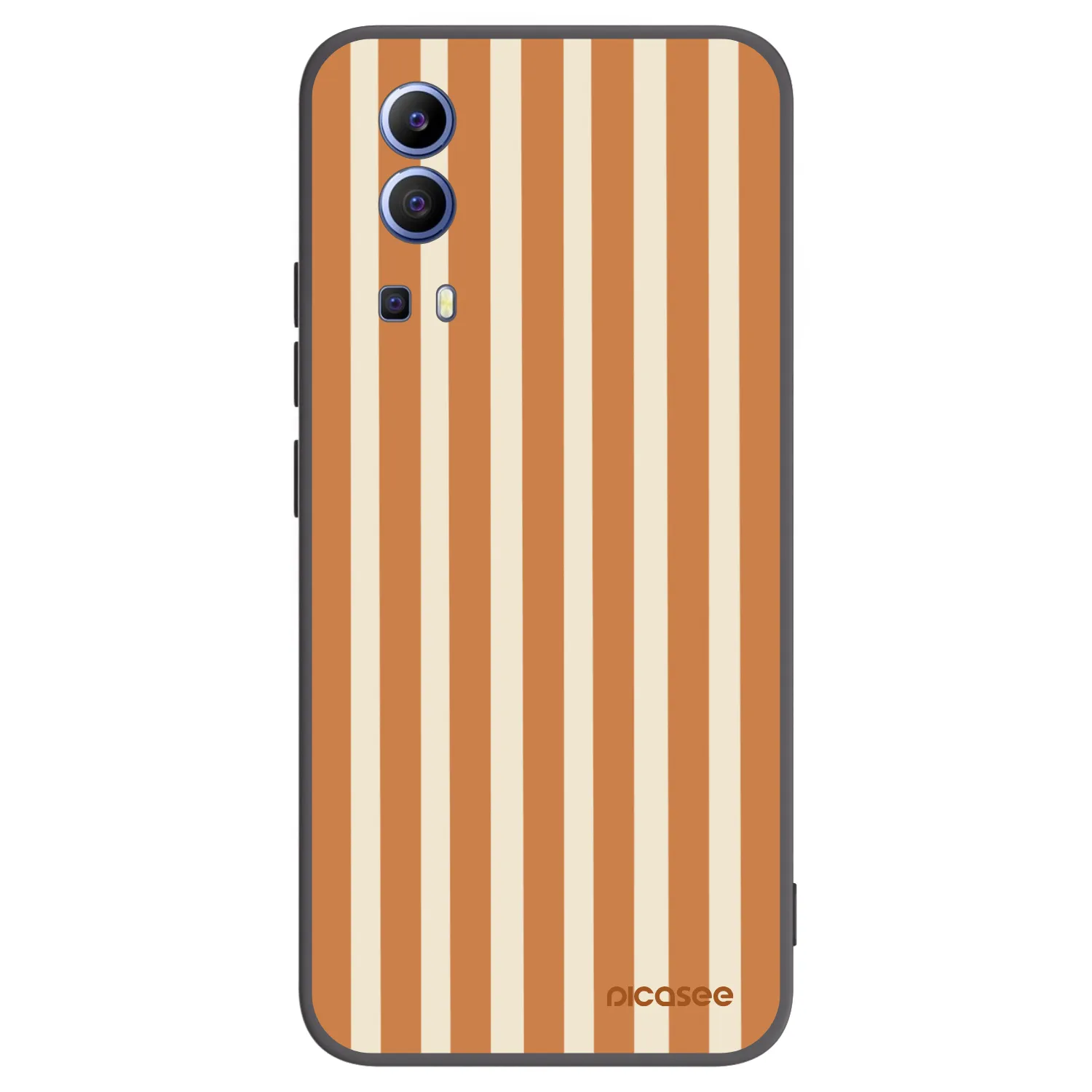 Picasee silikonski črni ovitek za Vivo Y52 5G - Orange lines