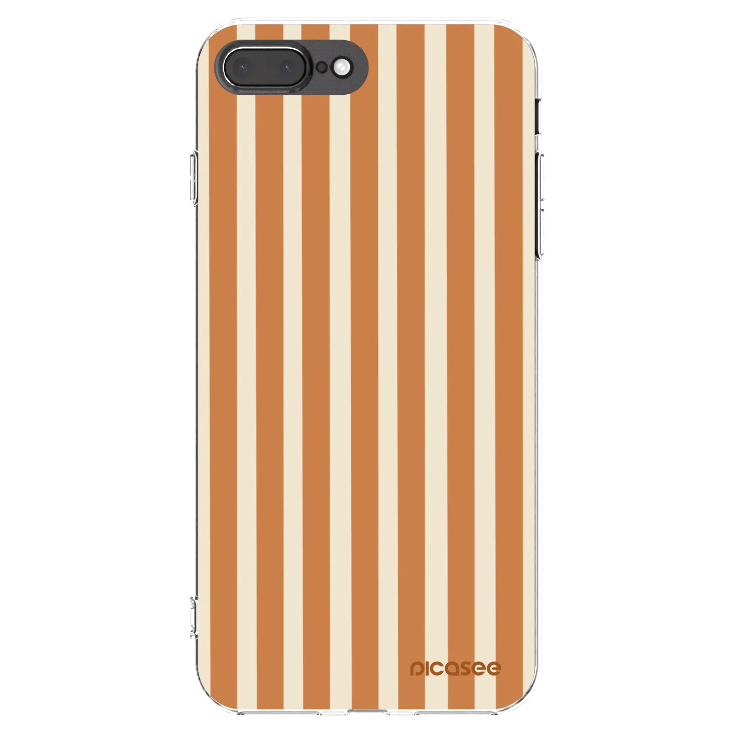 Picasee silikonski prozorni ovitek za Apple iPhone 8 Plus - Orange lines