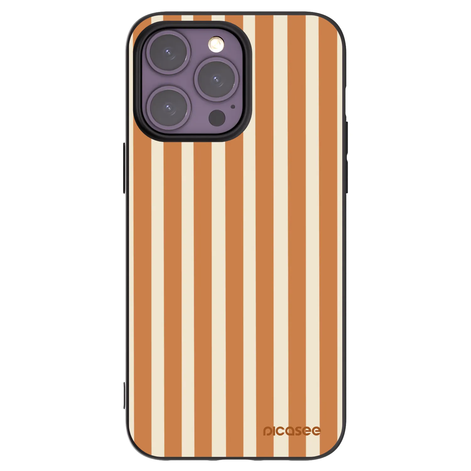 Picasee silikonski črni ovitek za Apple iPhone 14 Pro Max - Orange lines
