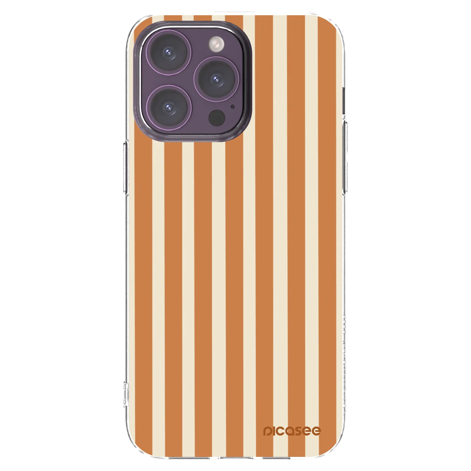 Picasee silikonski prozorni ovitek za Apple iPhone 14 Pro Max - Orange lines