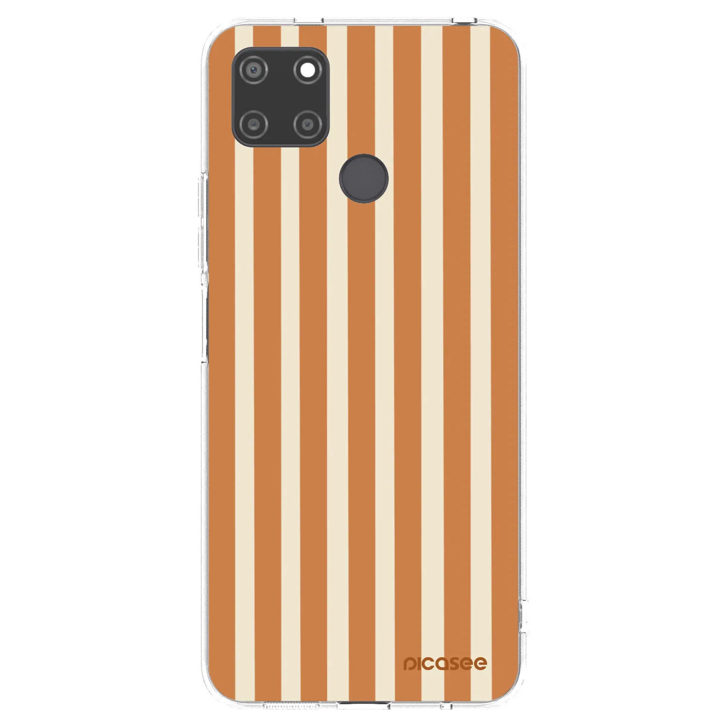Picasee silikonski prozorni ovitek za Realme C21Y - Orange lines