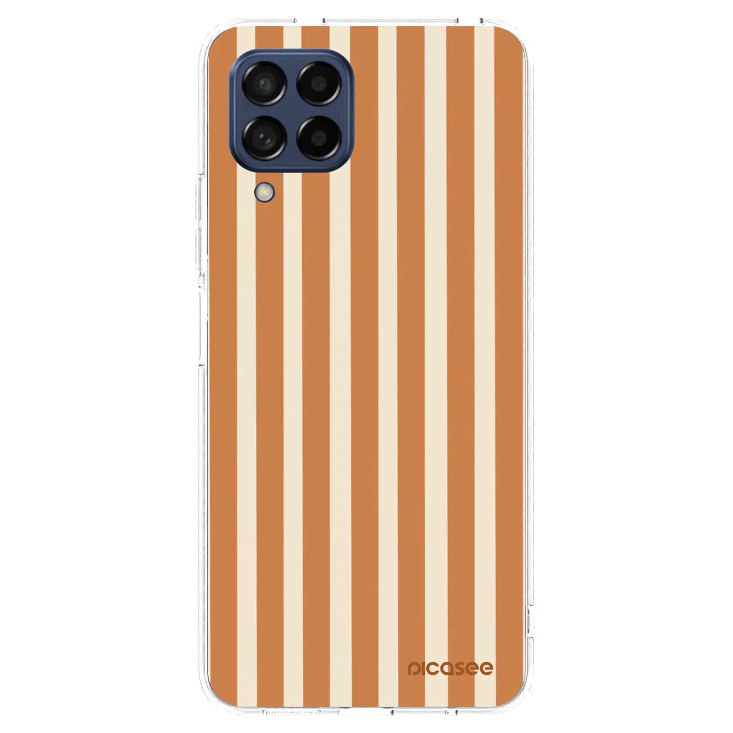 Picasee silikonski prozorni ovitek za Samsung Galaxy M53 5G - Orange lines