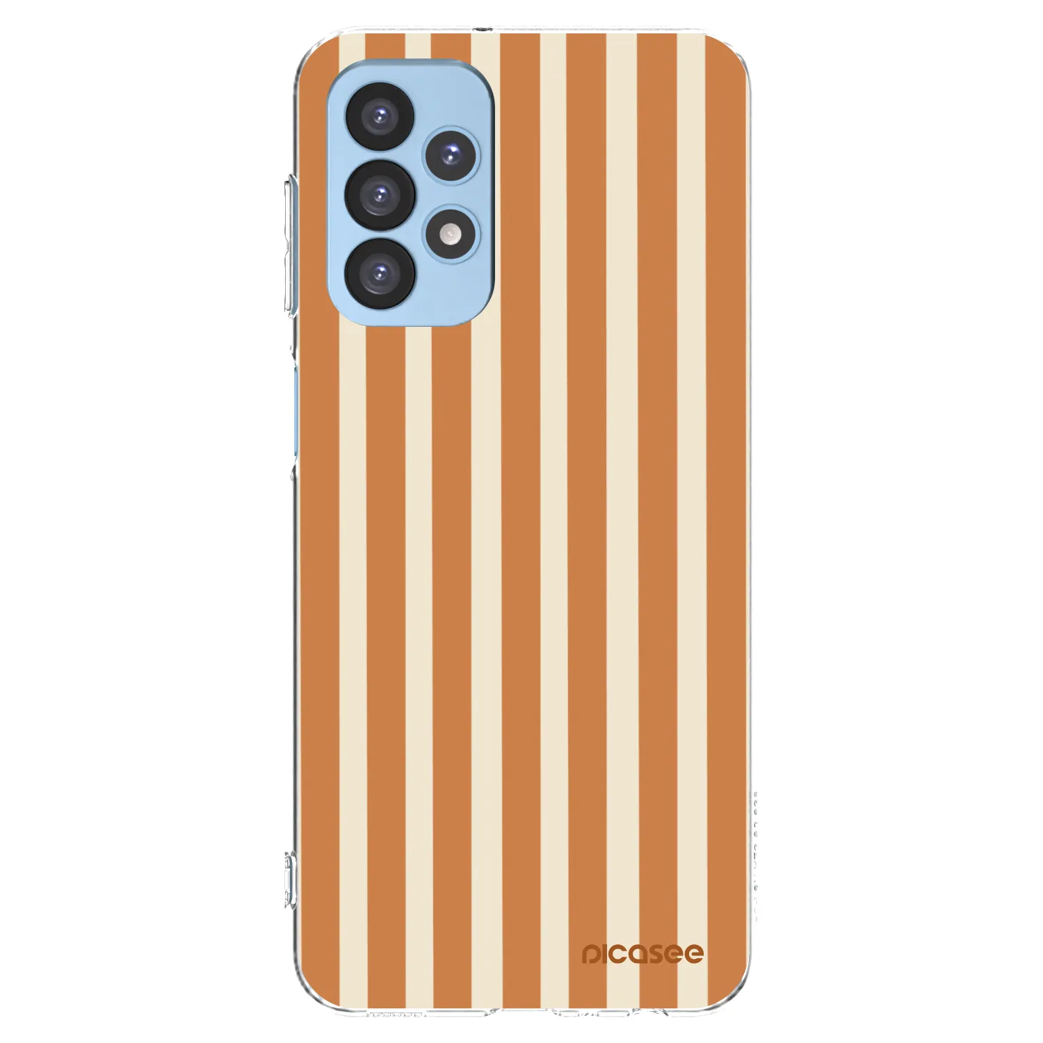 Picasee silikonski prozorni ovitek za Samsung Galaxy A23 A235F 4G - Orange lines