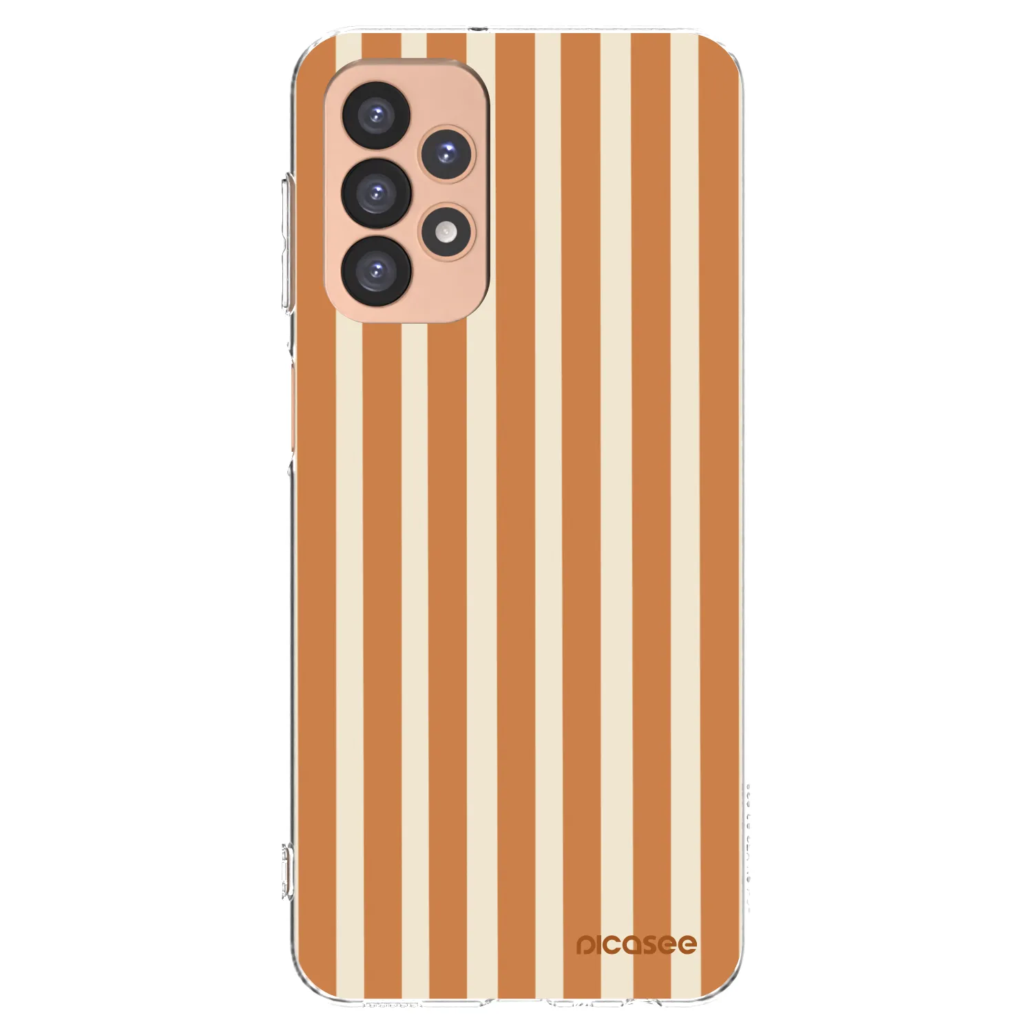 Picasee silikonski prozorni ovitek za Samsung Galaxy A23 A236B 5G - Orange lines