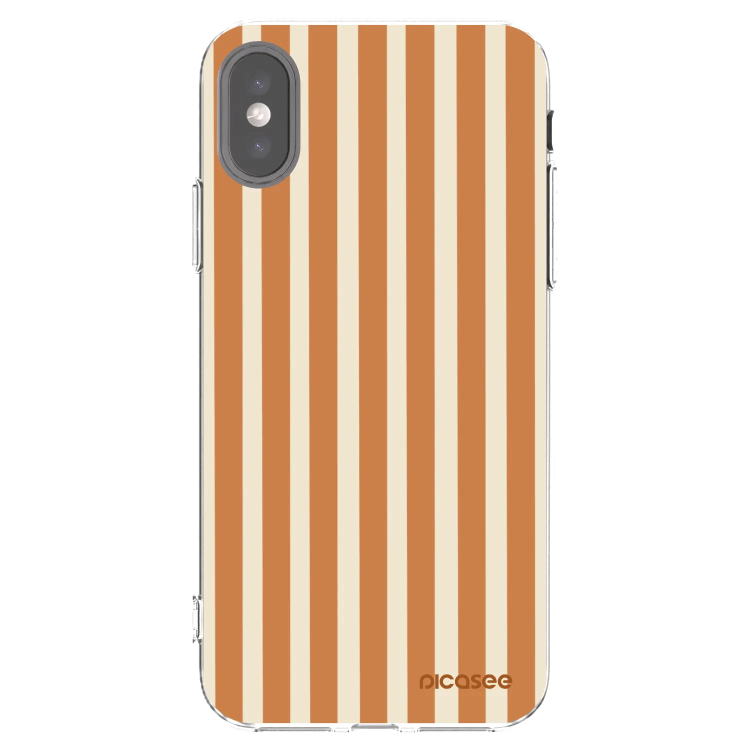 Picasee silikonski prozorni ovitek za Apple iPhone X/XS - Orange lines