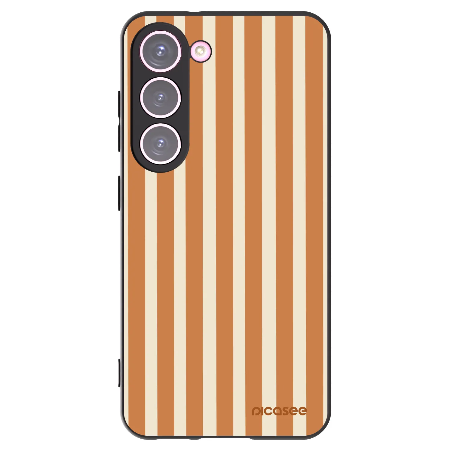 Picasee silikonski črni ovitek za Samsung Galaxy S23 5G - Orange lines