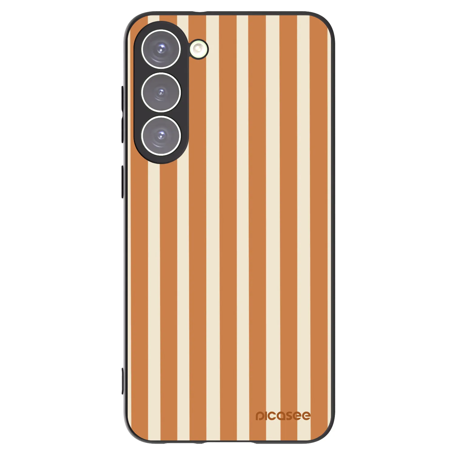 Picasee silikonski črni ovitek za Samsung Galaxy S23+ 5G - Orange lines
