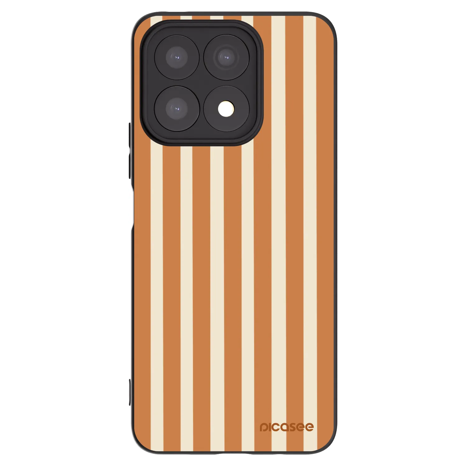 Picasee silikonski črni ovitek za Honor X8a - Orange lines
