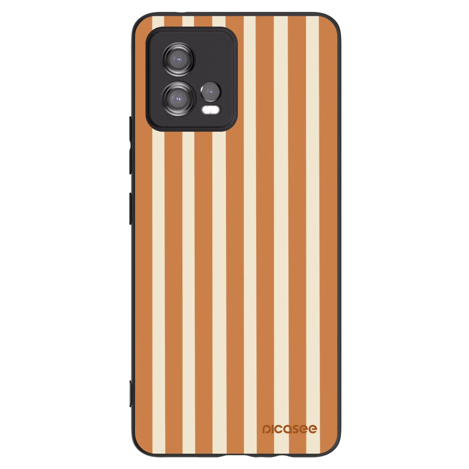 Picasee silikonski črni ovitek za Motorola Moto G72 - Orange lines