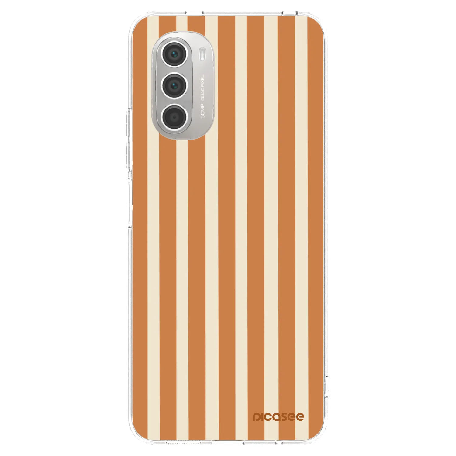 Picasee silikonski prozorni ovitek za Motorola Moto G51 - Orange lines