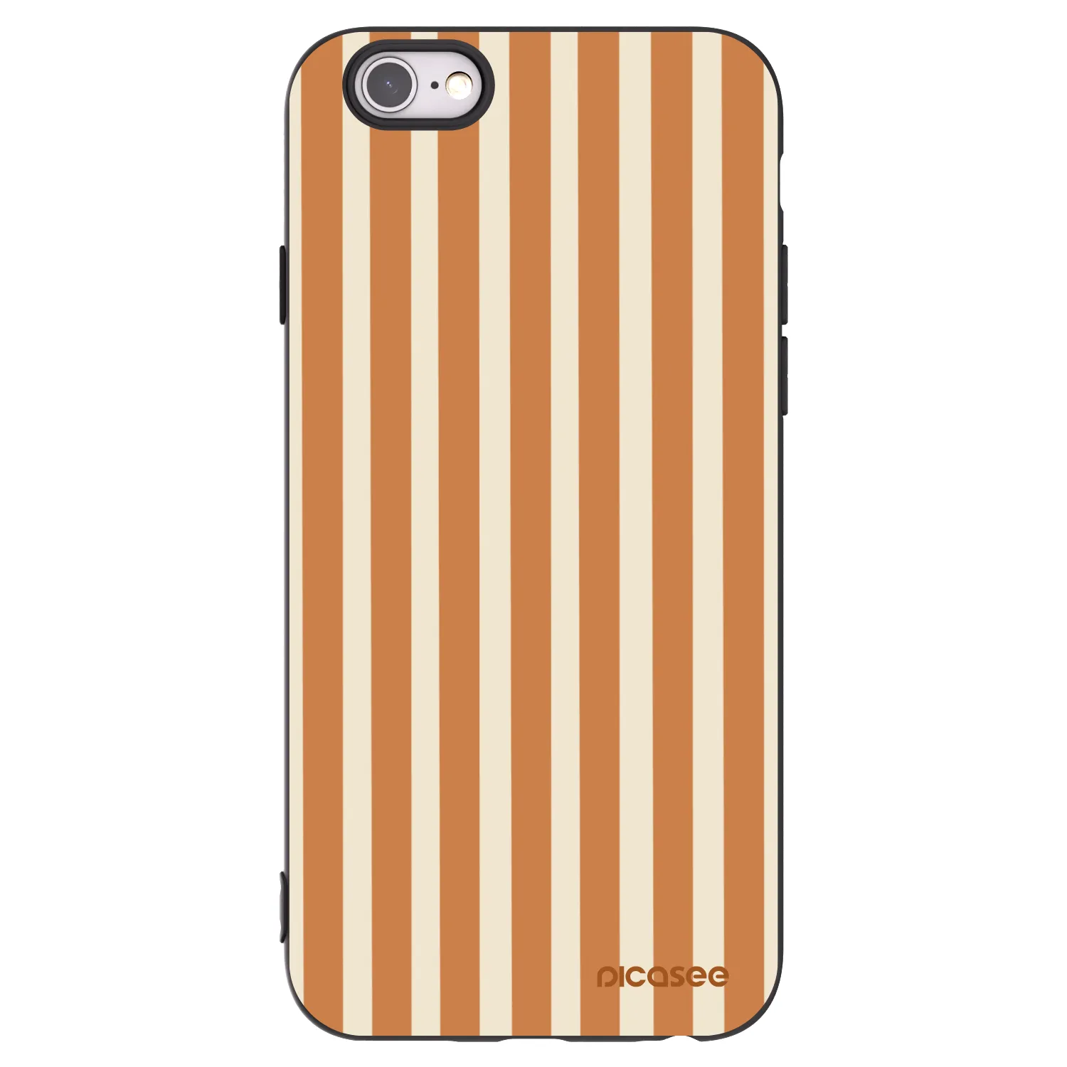 Picasee silikonski črni ovitek za Apple iPhone 6/6S - Orange lines