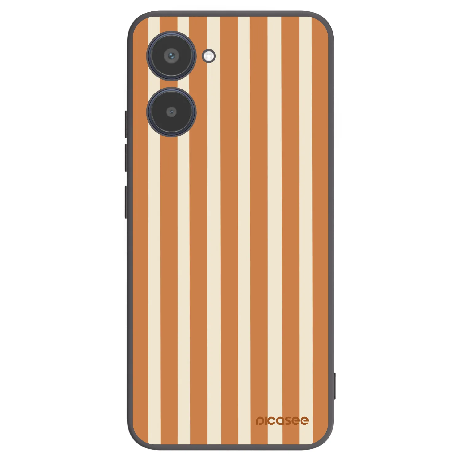 Picasee silikonski črni ovitek za Realme 10 4G - Orange lines