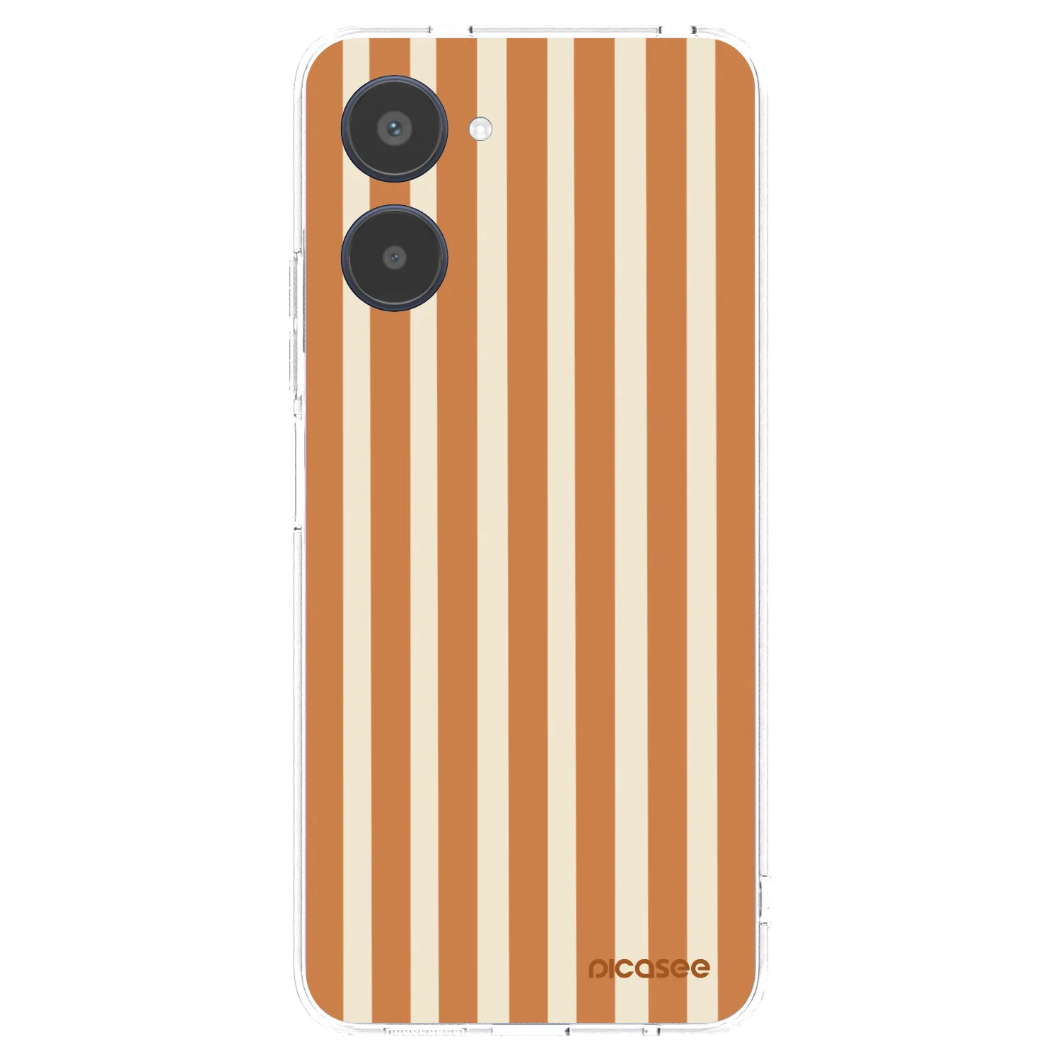 Picasee silikonski prozorni ovitek za Realme 10 4G - Orange lines