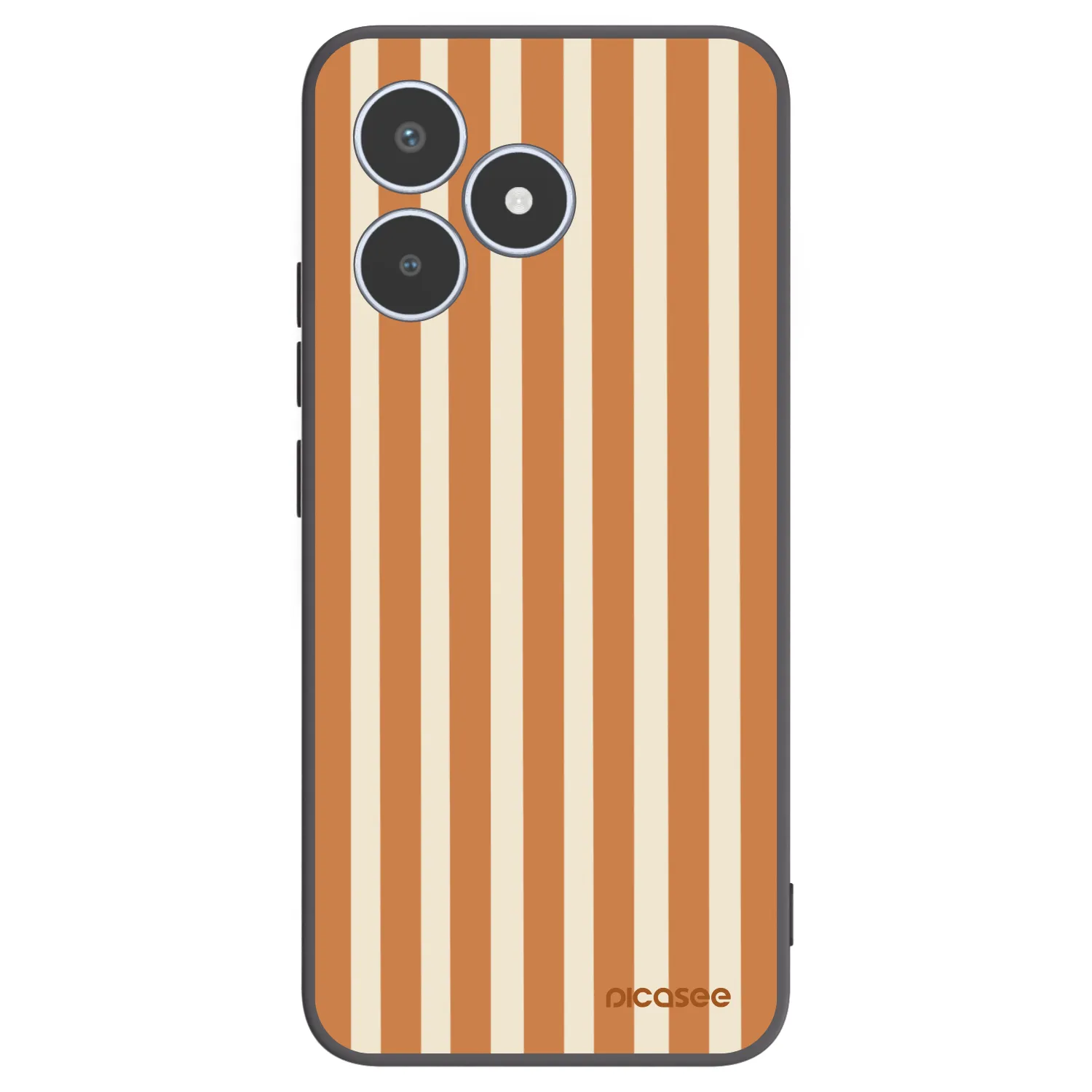 Picasee silikonski črni ovitek za Realme C53 - Orange lines