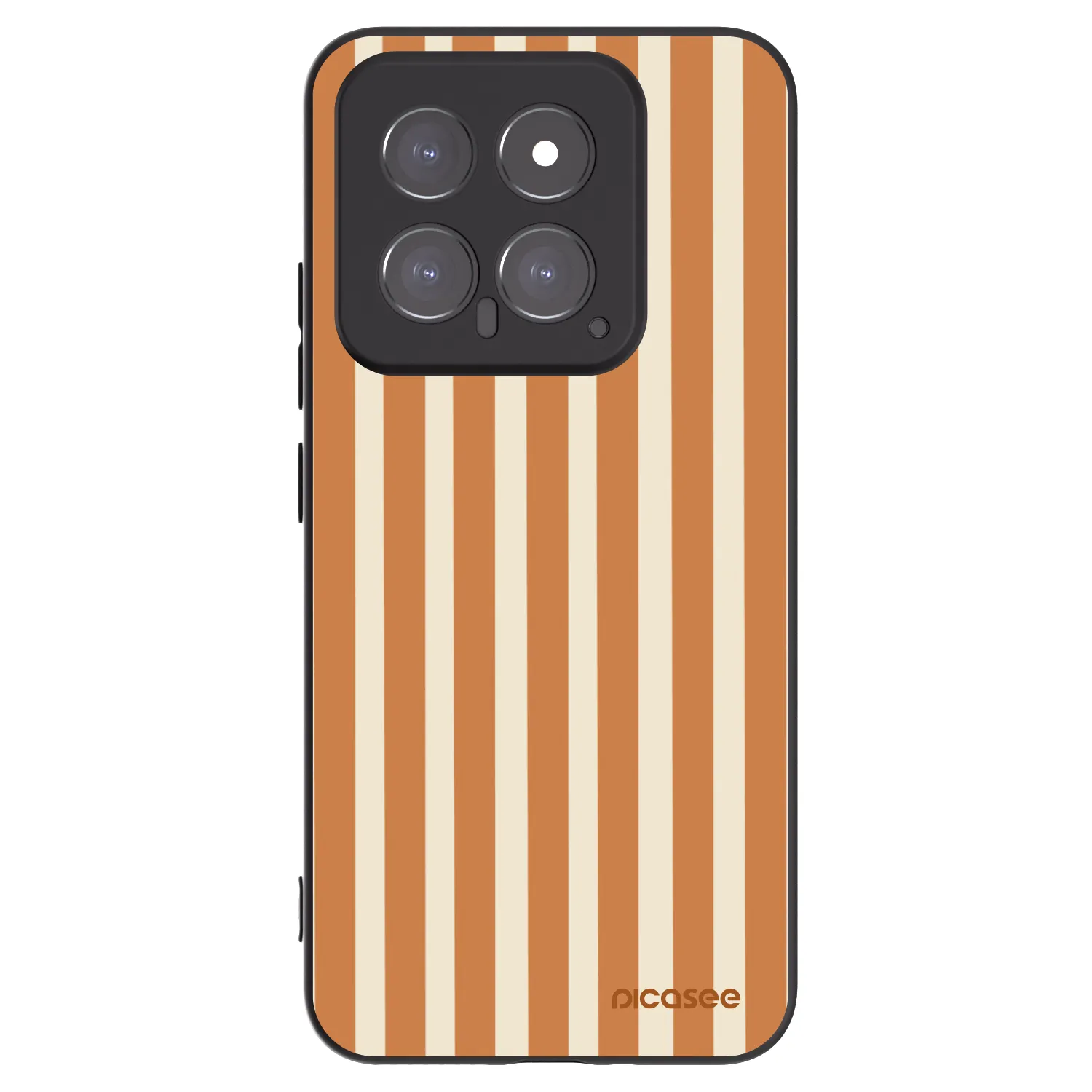 Picasee silikonski črni ovitek za Xiaomi 14 - Orange lines