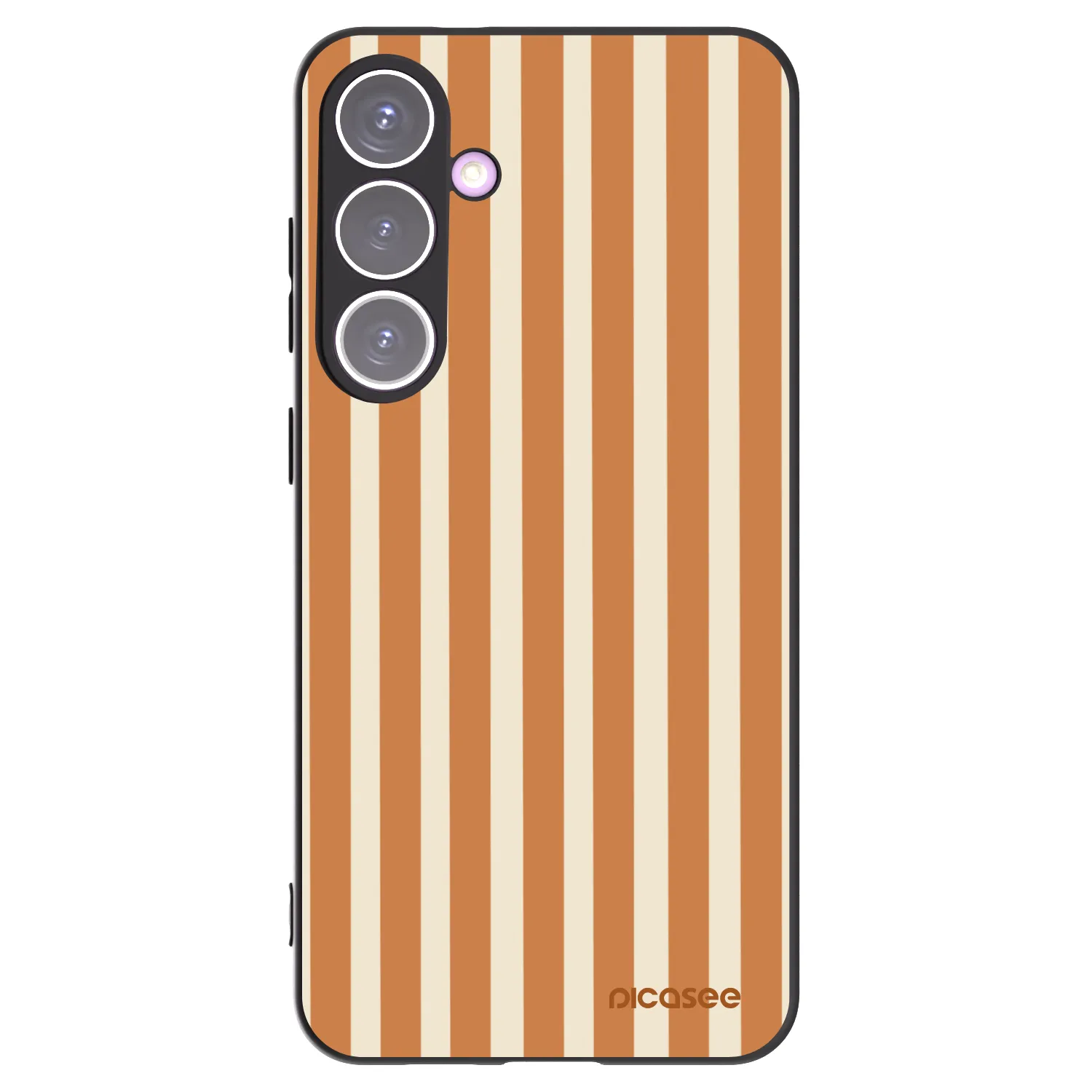 Picasee silikonski črni ovitek za Samsung Galaxy S24+ S926B 5G - Orange lines