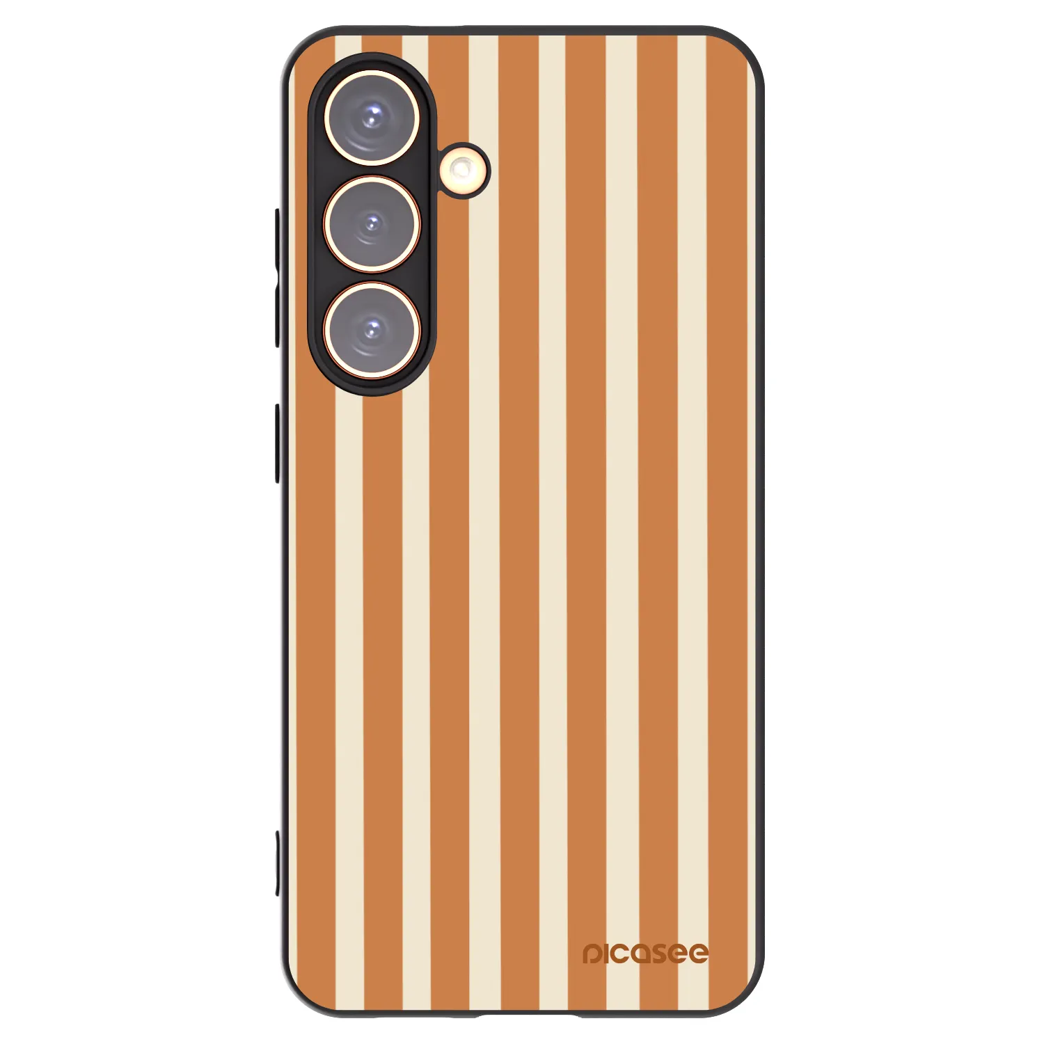 Picasee silikonski črni ovitek za Samsung Galaxy S24 S921B 5G - Orange lines