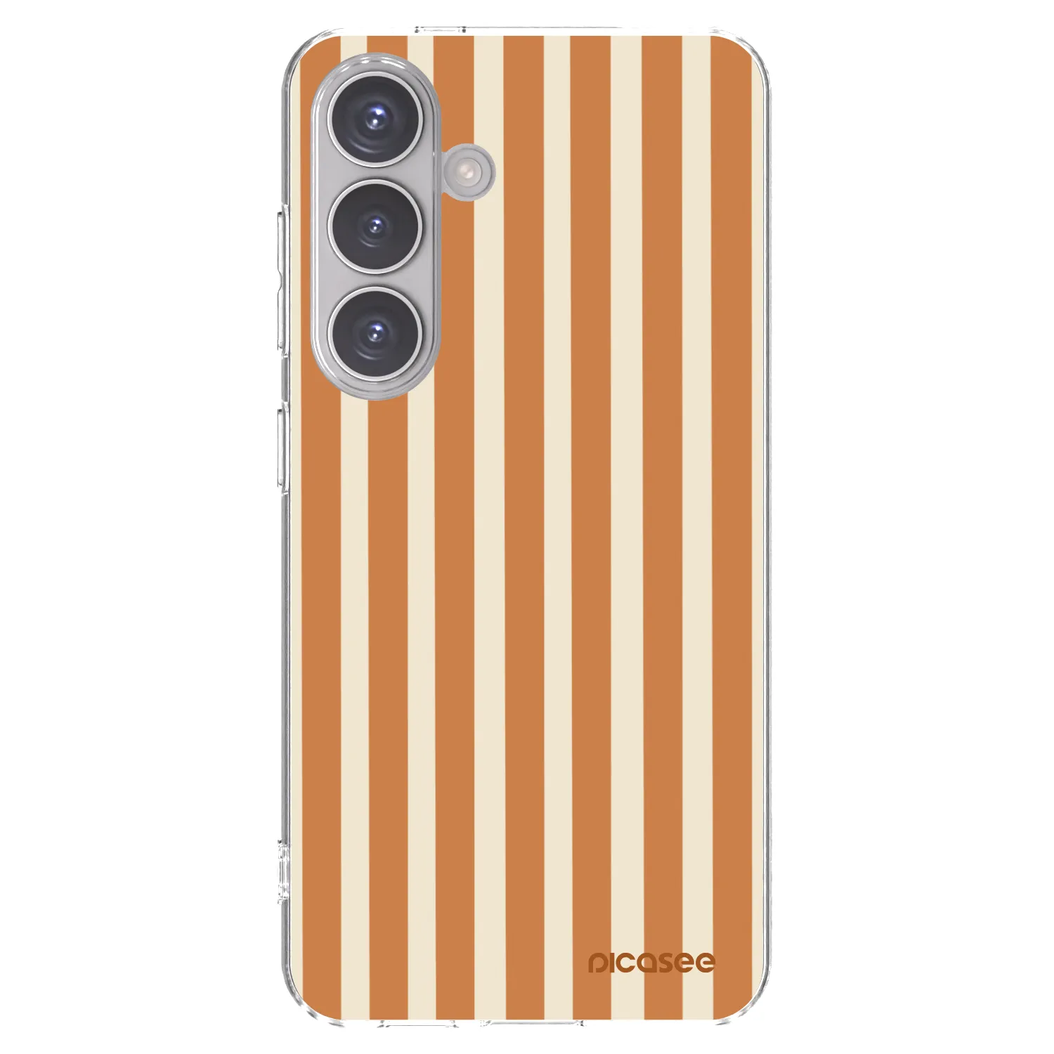 Picasee silikonski prozorni ovitek za Samsung Galaxy S24 S921B 5G - Orange lines