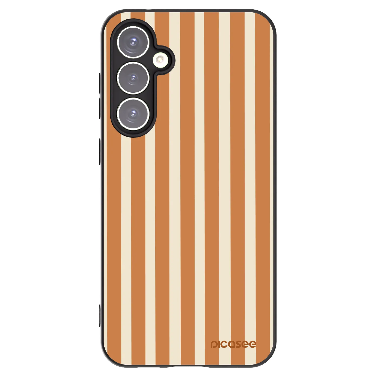 Picasee silikonski črni ovitek za Samsung Galaxy S23 FE S711B - Orange lines