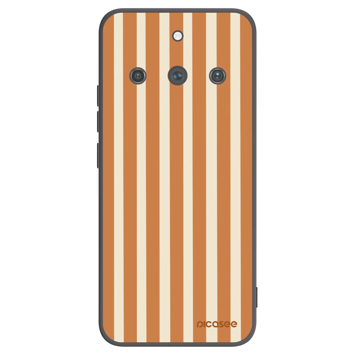 Picasee silikonski črni ovitek za Realme 11 Pro+ - Orange lines