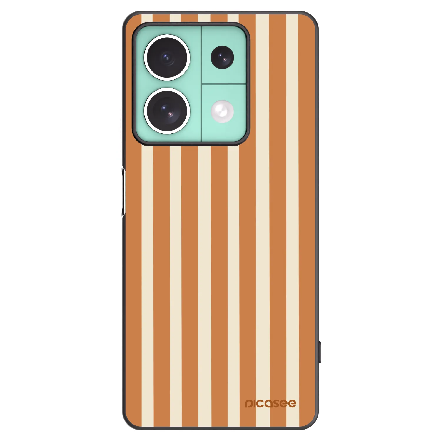 Picasee silikonski črni ovitek za Xiaomi Redmi Note 13 5G - Orange lines