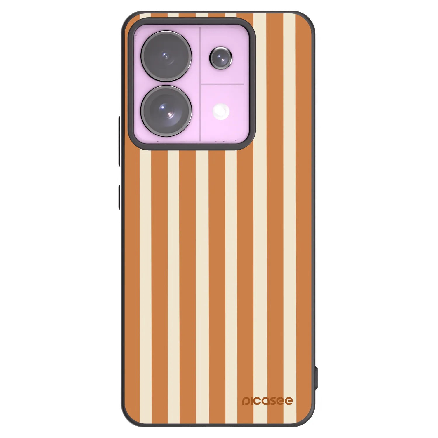 Picasee silikonski črni ovitek za Xiaomi Redmi Note 13 Pro 5G - Orange lines