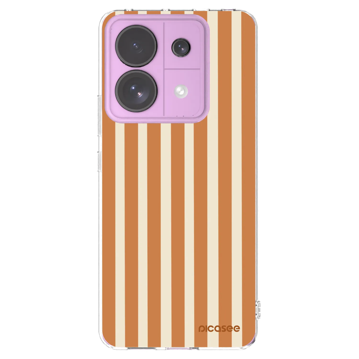 Picasee silikonski prozorni ovitek za Xiaomi Redmi Note 13 Pro 5G - Orange lines