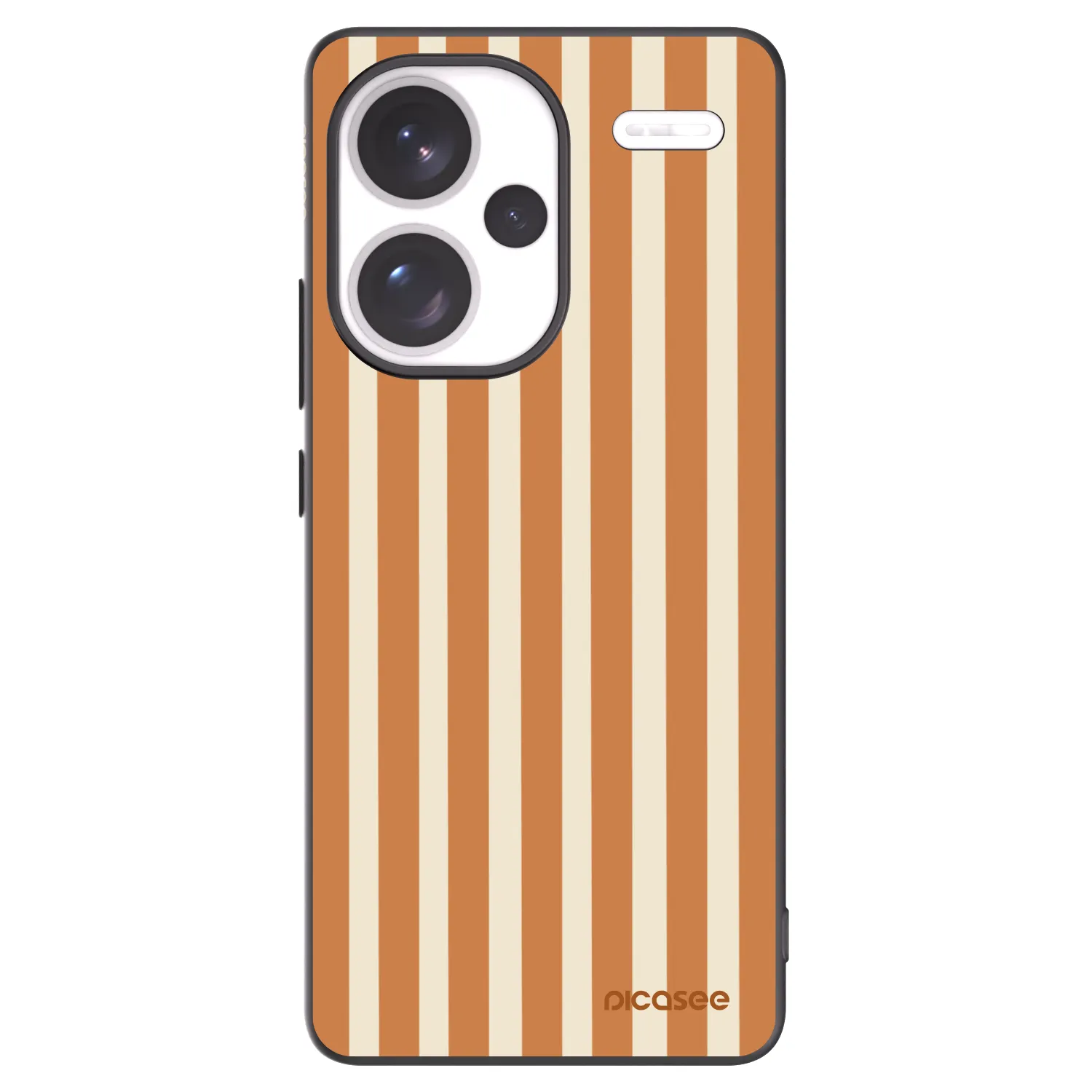 Picasee silikonski črni ovitek za Xiaomi Redmi Note 13 Pro+ 5G - Orange lines