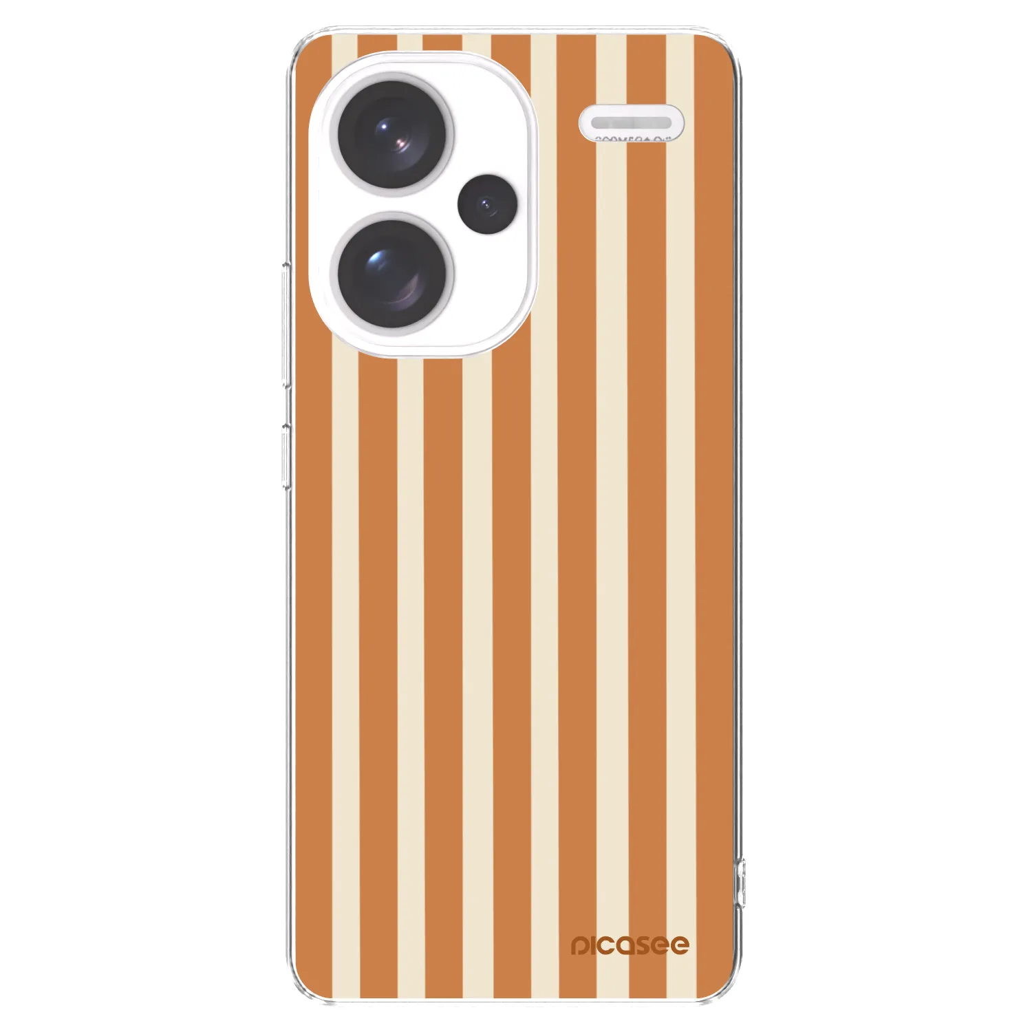 Picasee silikonski prozorni ovitek za Xiaomi Redmi Note 13 Pro+ 5G - Orange lines