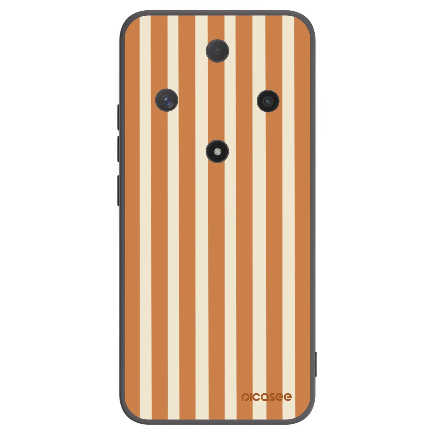 Picasee silikonski črni ovitek za Honor Magic6 Lite 5G - Orange lines