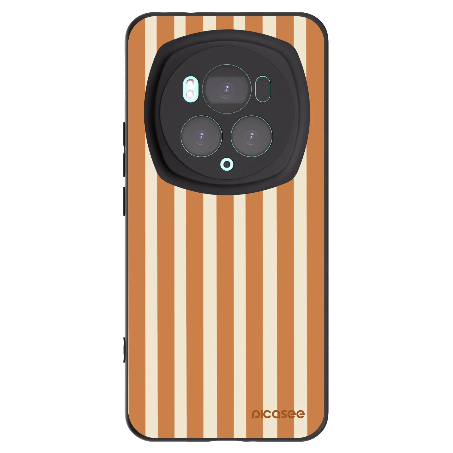 Picasee silikonski črni ovitek za Honor Magic6 Pro - Orange lines