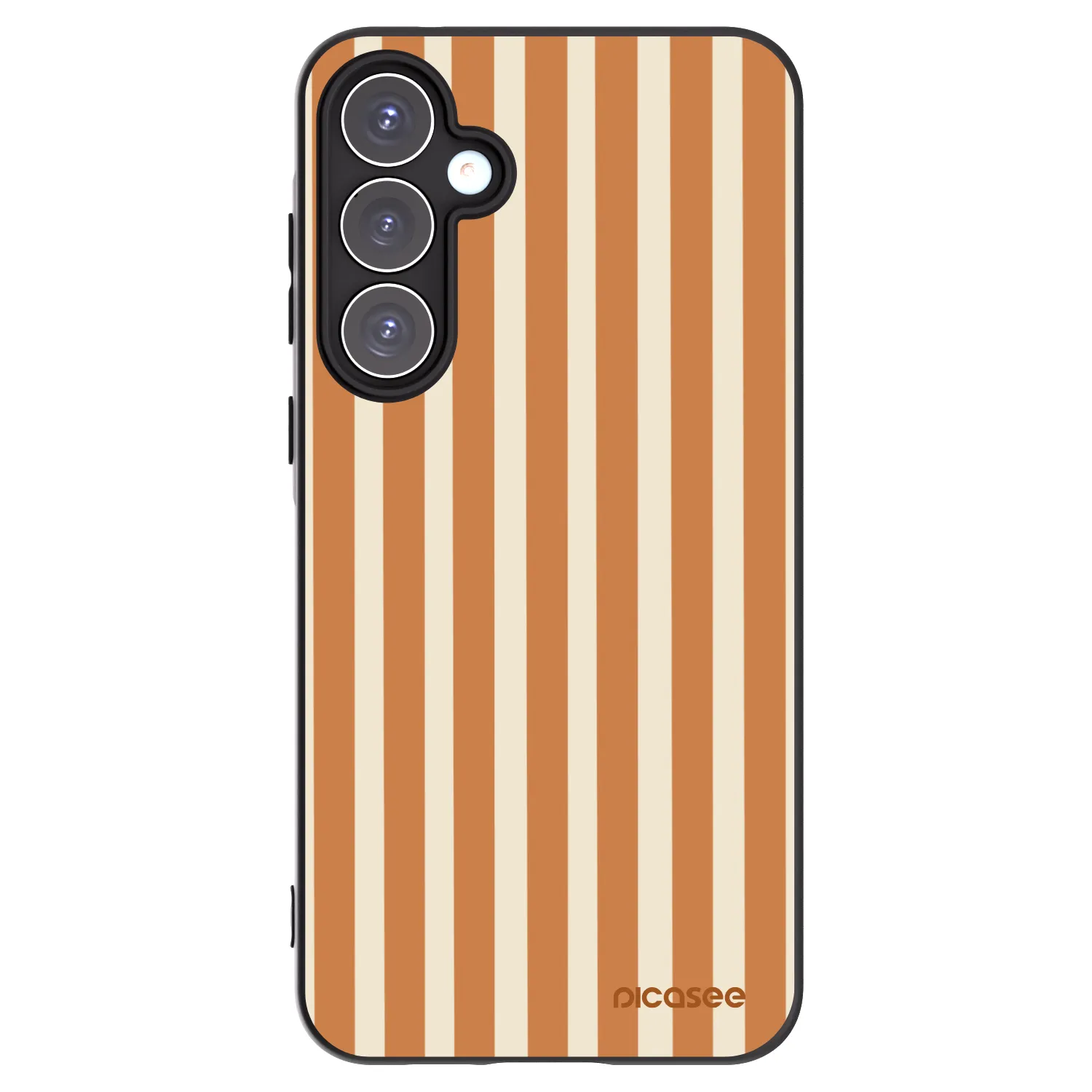 Picasee silikonski črni ovitek za Samsung Galaxy A55 5G A556B - Orange lines