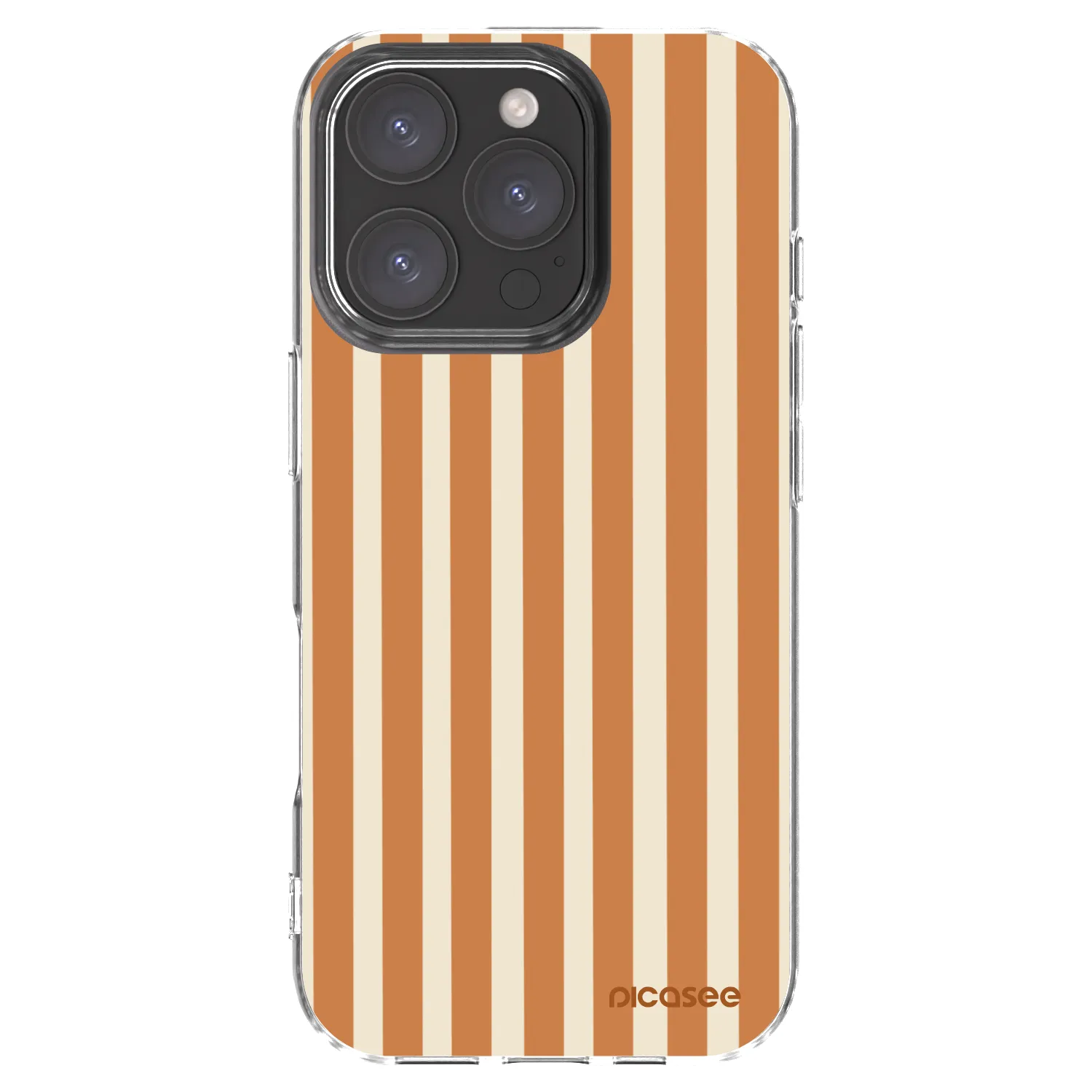 Picasee silikonski prozorni ovitek za Apple iPhone 16 Pro - Orange lines
