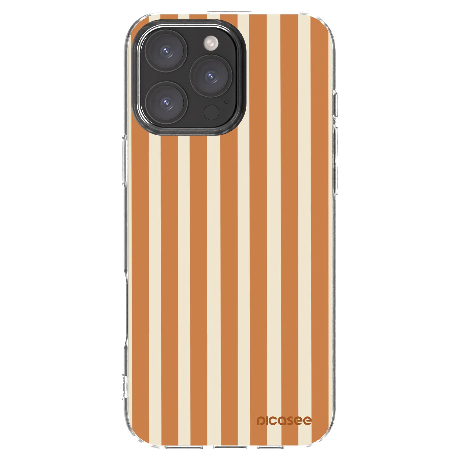 Picasee silikonski prozorni ovitek za Apple iPhone 16 Pro Max - Orange lines