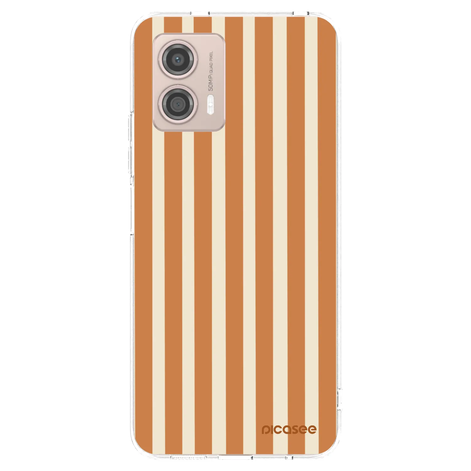 Picasee silikonski prozorni ovitek za Motorola Moto G53 5G - Orange lines