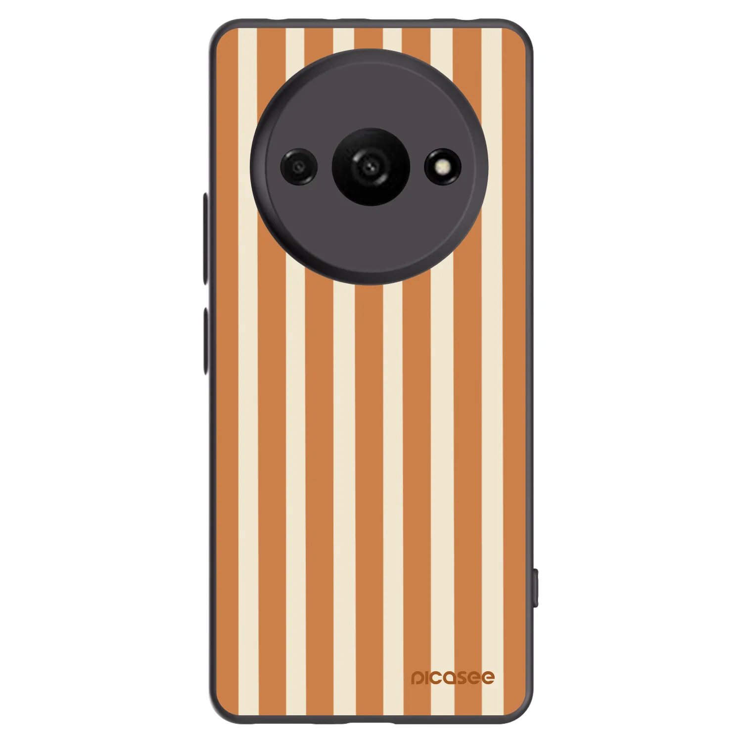 Picasee silikonski črni ovitek za Xiaomi Redmi A3 - Orange lines