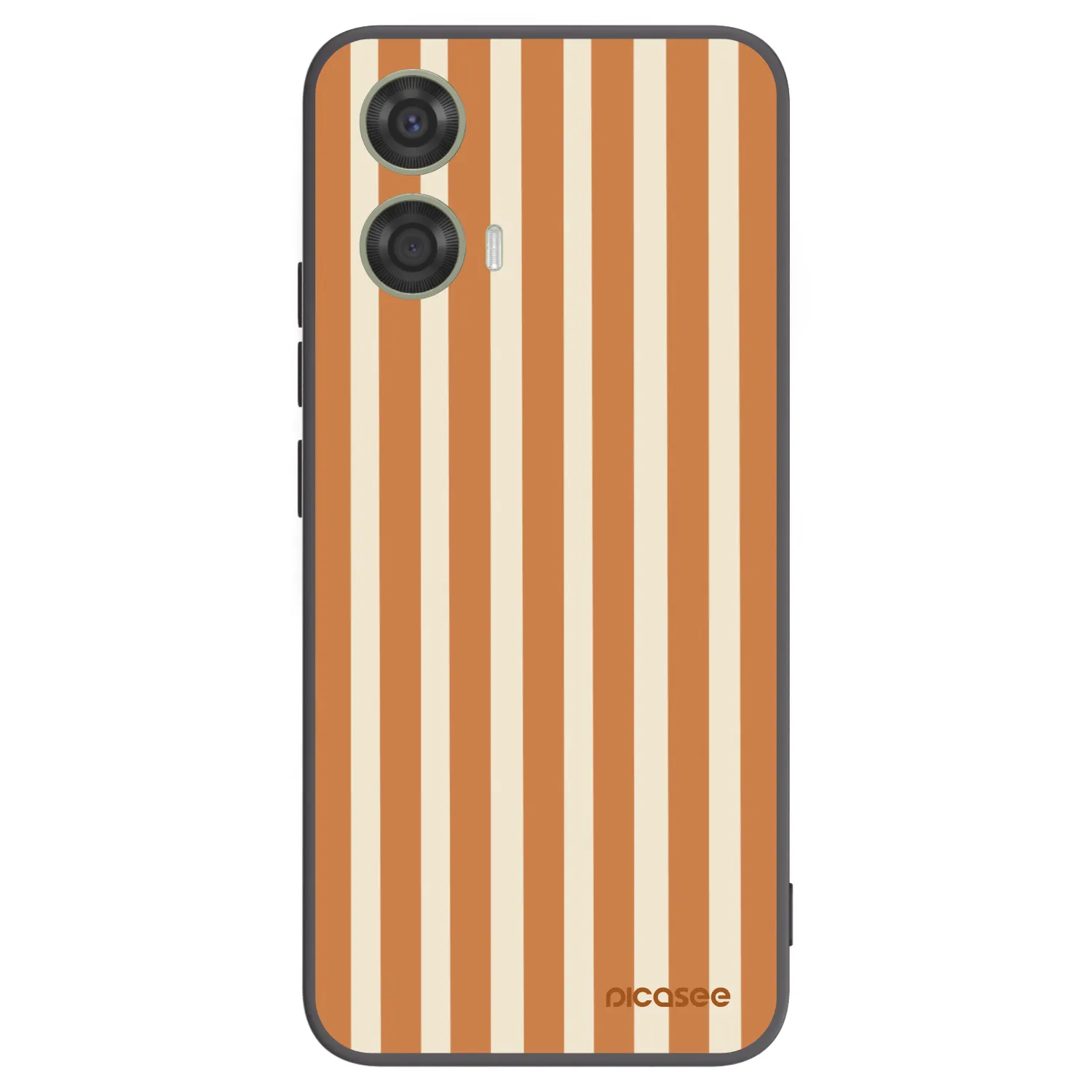 Picasee silikonski črni ovitek za Motorola Moto G24 - Orange lines
